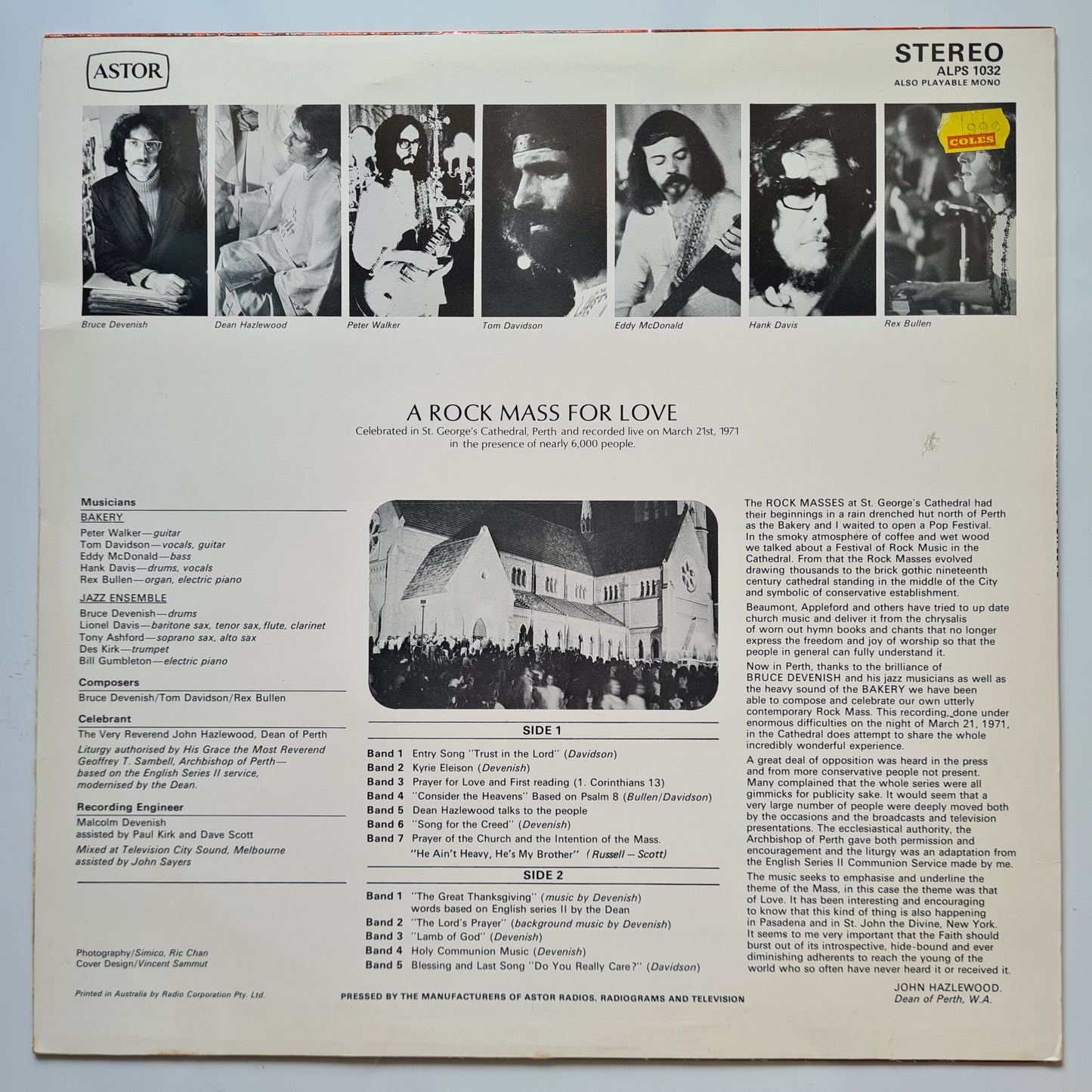 Bakery – Rock Mass For Love - 1971 - Vinyl Record LP - Sound Hound Records