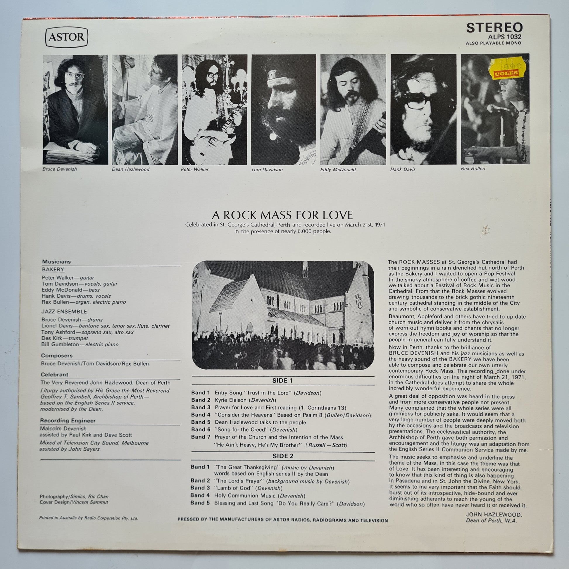 Bakery – Rock Mass For Love - 1971 - Vinyl Record LP - Sound Hound Records