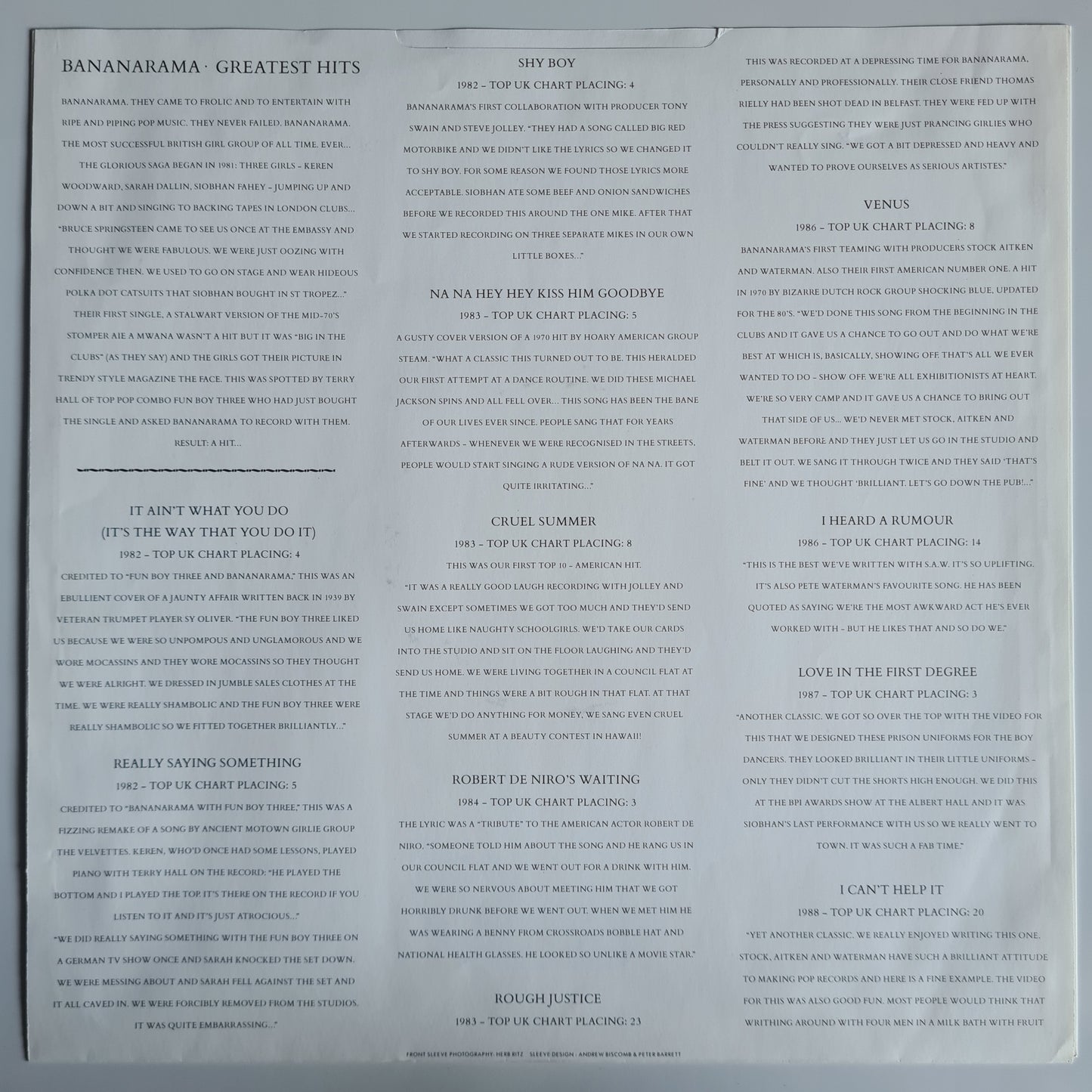 Bananarama – The Greatest Hits Collection - 1988 (UK Pressing) - Vinyl Record LP - Sound Hound Records