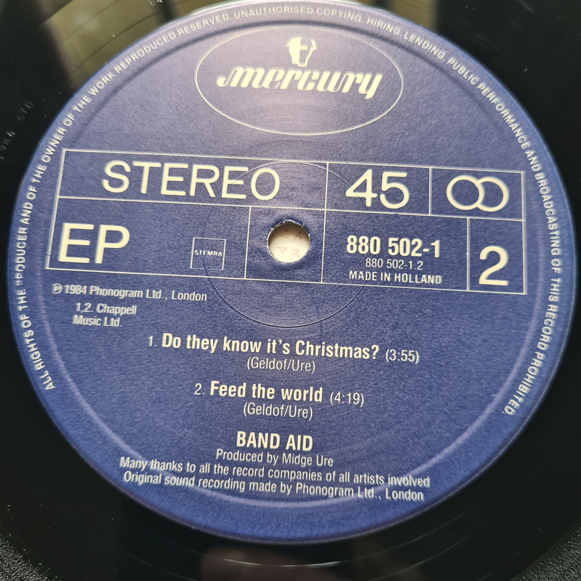 Band Aid – Do They Know It's Christmas? - 1984 (Japanese Pressing) - Vinyl Record (12inch Single) - Sound Hound Records