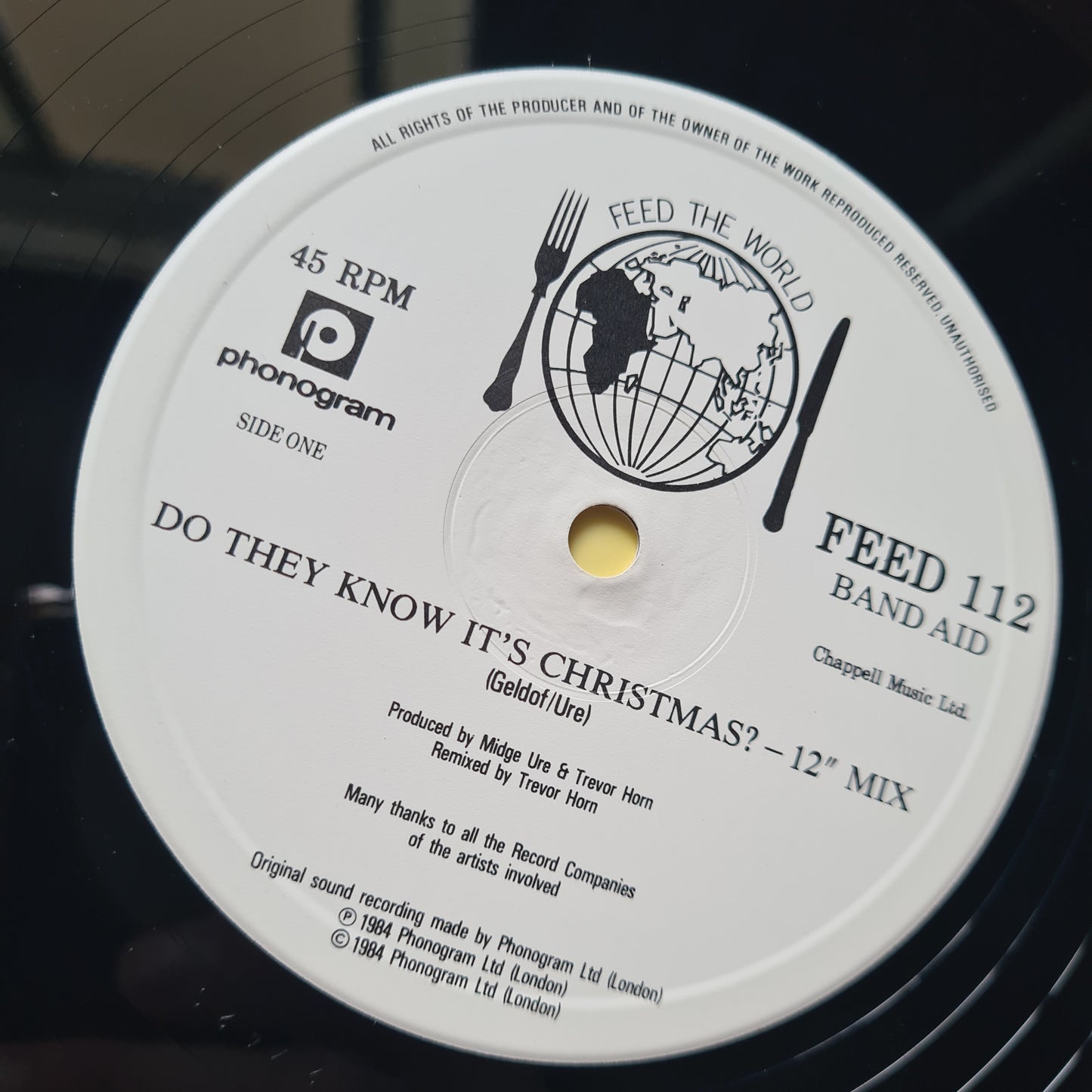 Band Aid – Do They Know It's Christmas?/ One Year On - 1984 (1985 UK Pressing) - Vinyl Record (12inch Single) - Sound Hound Records