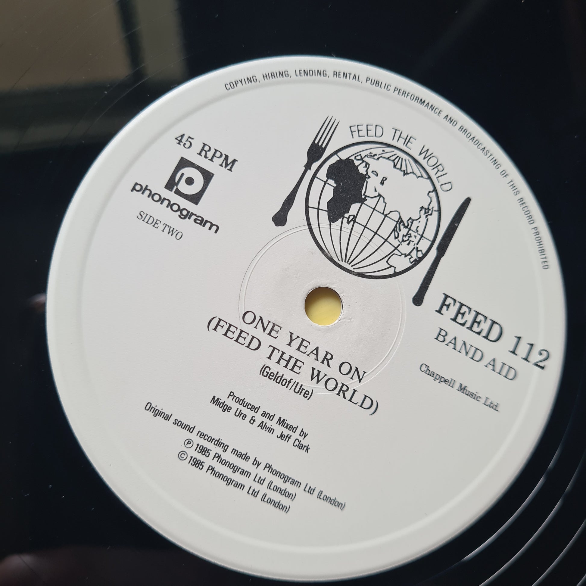 Band Aid – Do They Know It's Christmas?/ One Year On - 1984 (1985 UK Pressing) - Vinyl Record (12inch Single) - Sound Hound Records