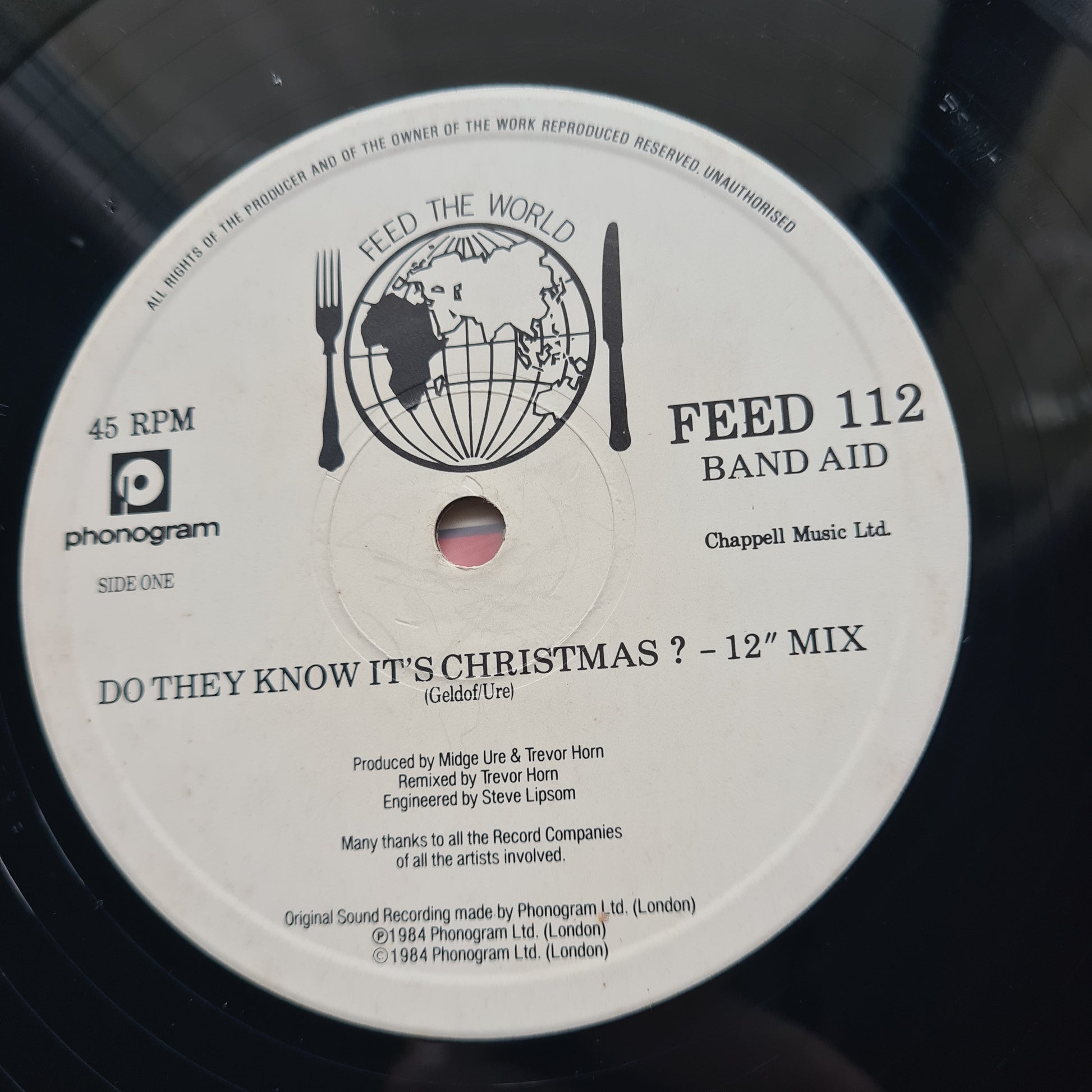 Band Aid – Do They Know It's Christmas?/ One Year On - 1985 (UK Pressing) - Vinyl Record (12inch Maxi Single) - Sound Hound Records
