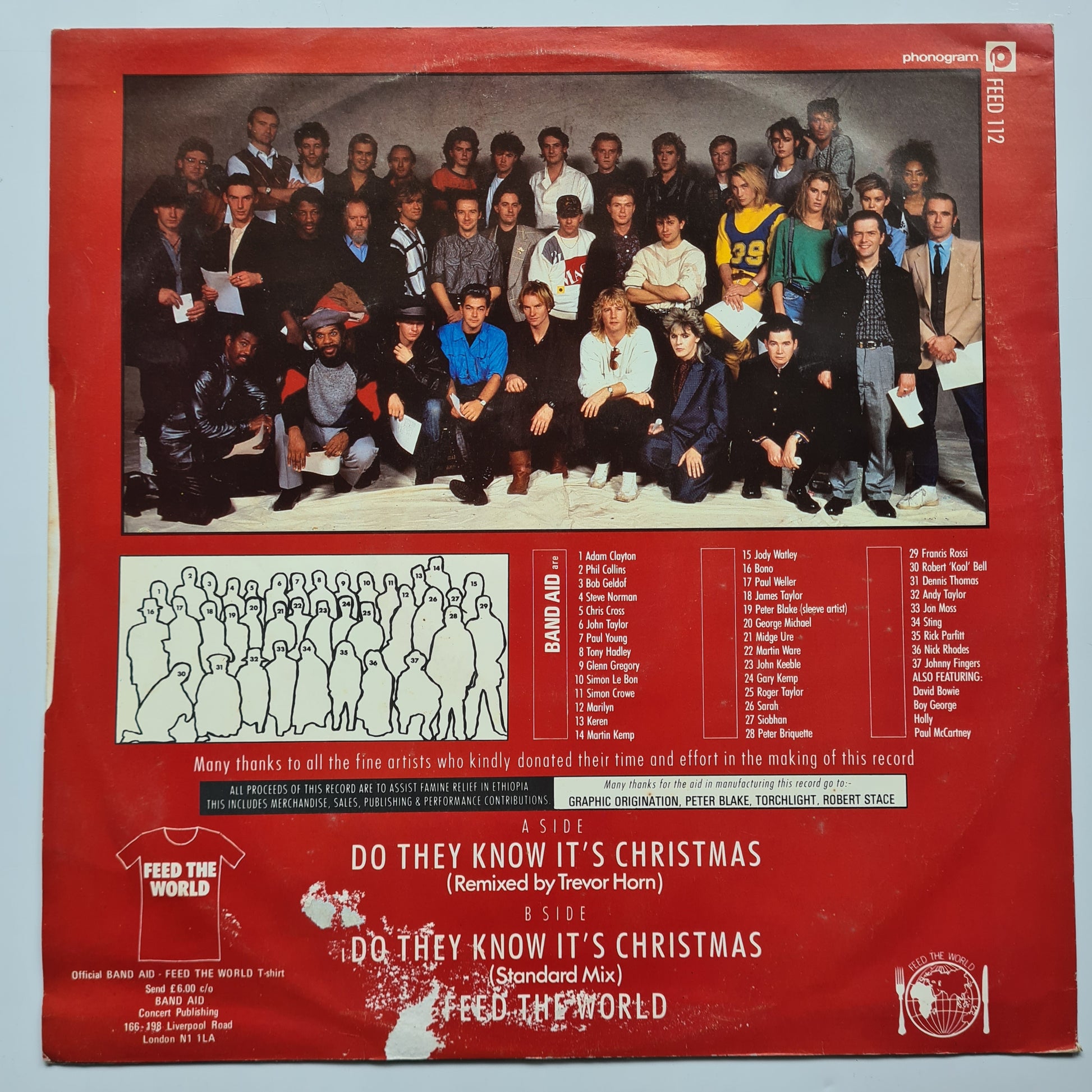 Band Aid – Do They Know It's Christmas?/ One Year On - 1985 (UK Pressing) - Vinyl Record (12inch Maxi Single) - Sound Hound Records