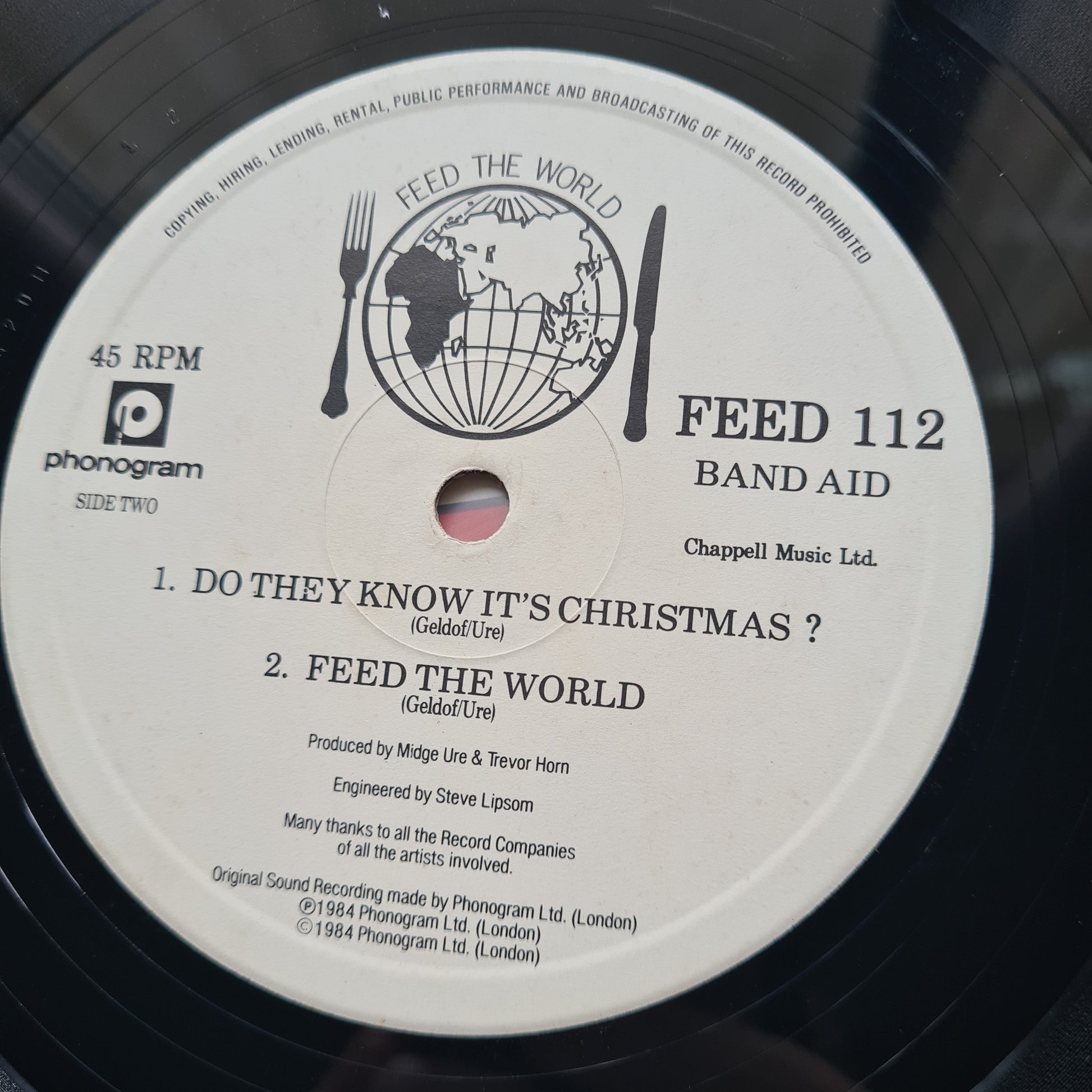 Band Aid – Do They Know It's Christmas?/ One Year On - 1985 (UK Pressing) - Vinyl Record (12inch Maxi Single) - Sound Hound Records