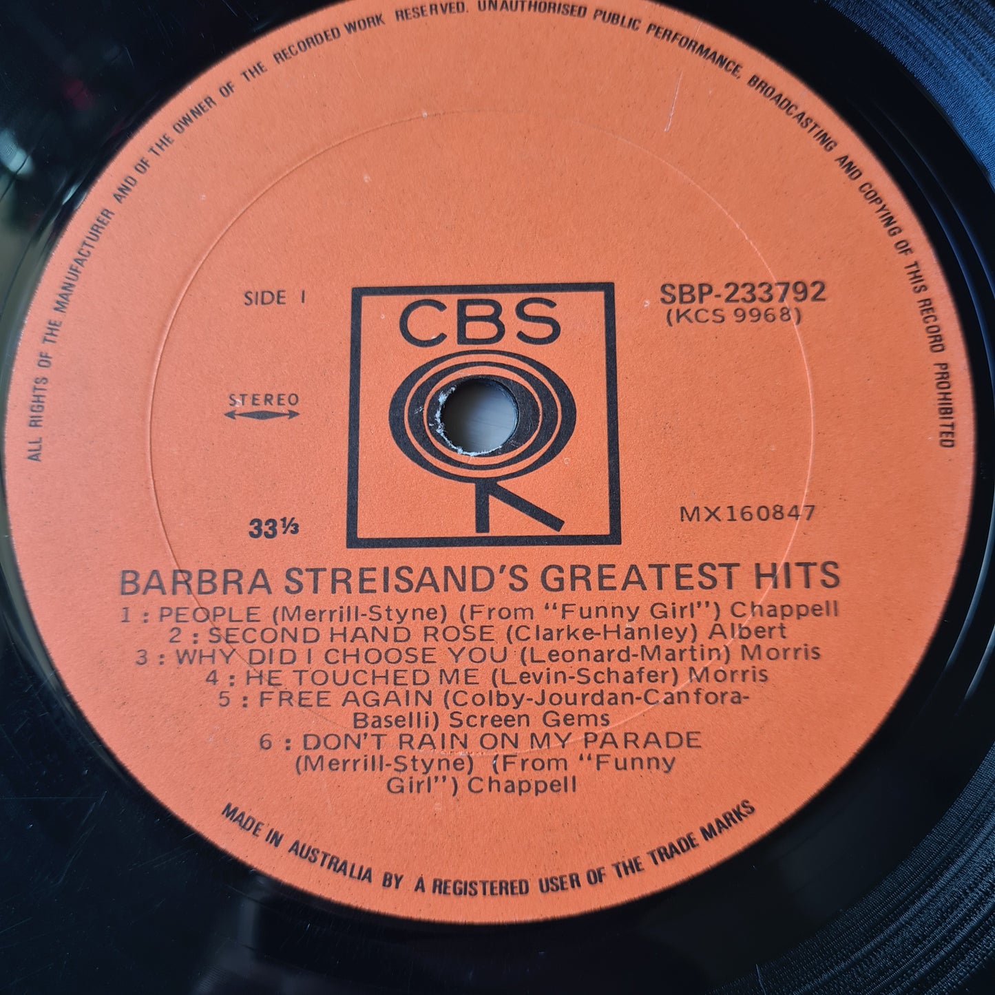 Barbara Streisand – Barbra Streisand's Greatest Hits - 1970 - Vinyl Record LP - Sound Hound Records