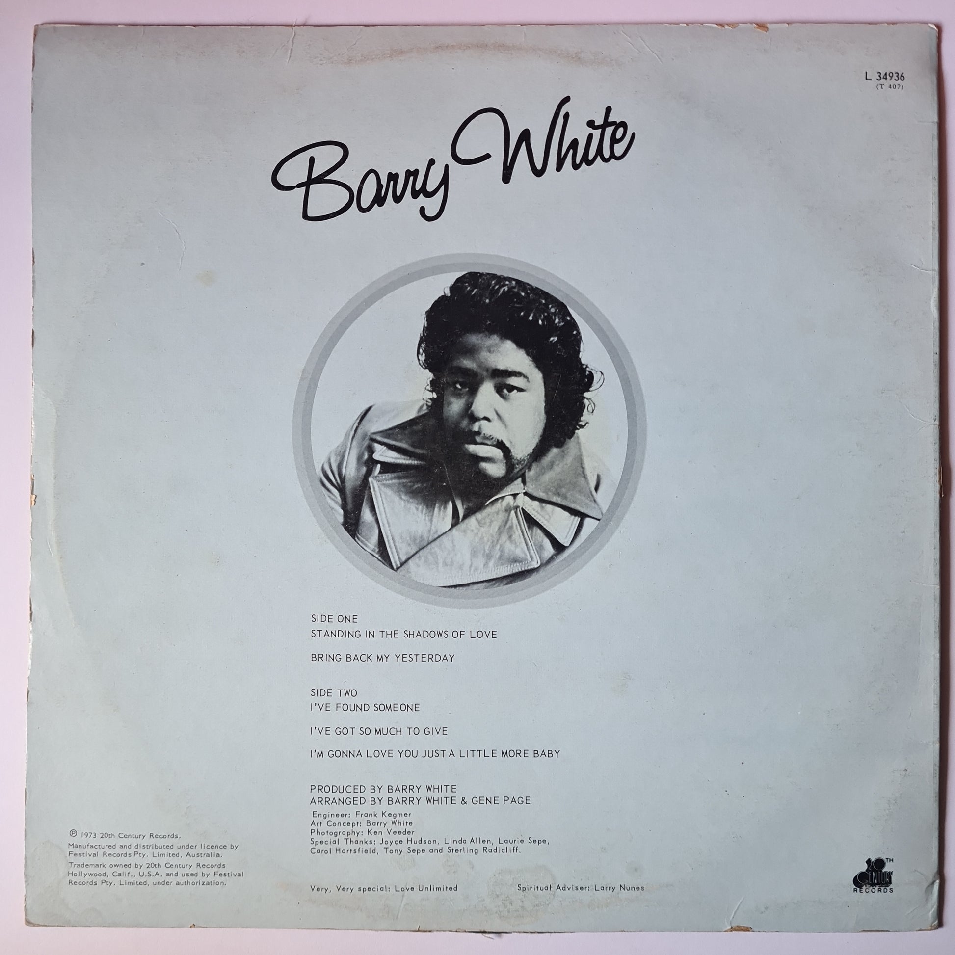 Barry White – I've Got So Much To Give - 1973 - Vinyl Record LP - Sound Hound Records