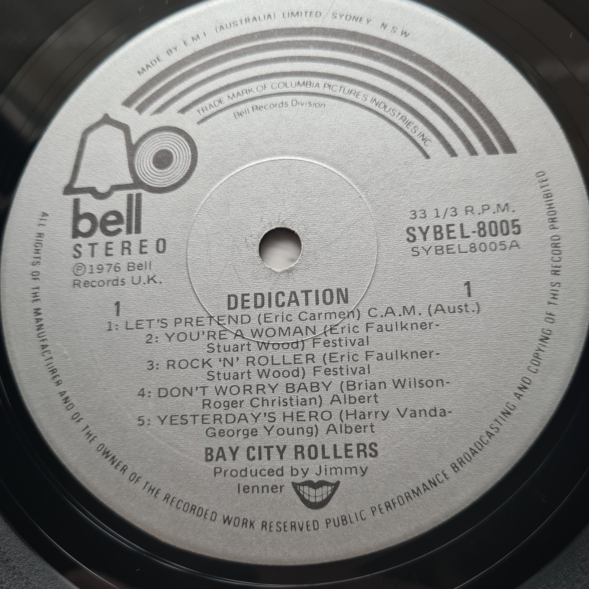 Bay City Rollers – Dedication - 1976 - Vinyl Record LP - Sound Hound Records
