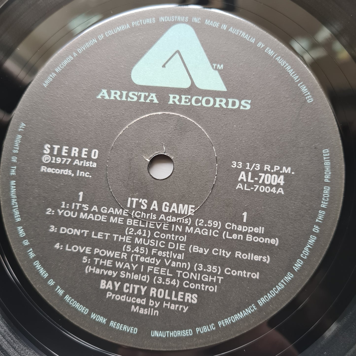 Bay City Rollers – It's A Game - 1977 - Vinyl Record LP - Sound Hound Records