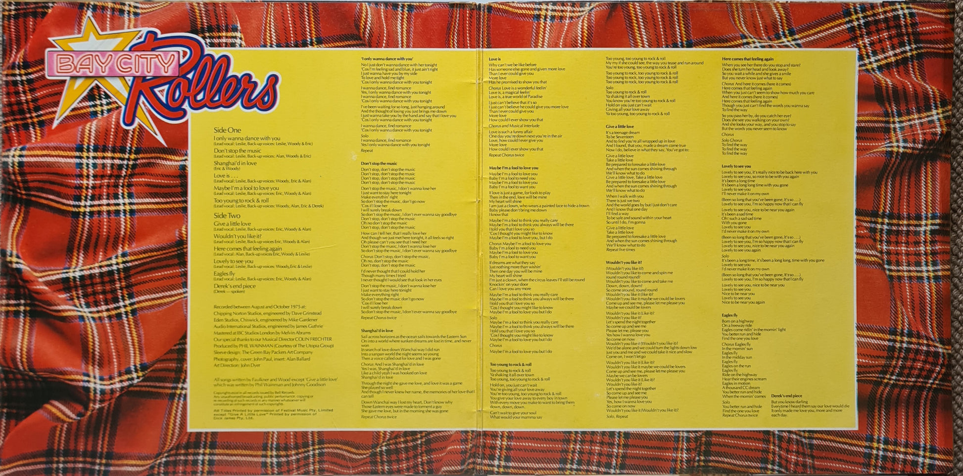 Bay City Rollers – Wouldn't You Like It? - 1975 - Vinyl Record LP - Sound Hound Records