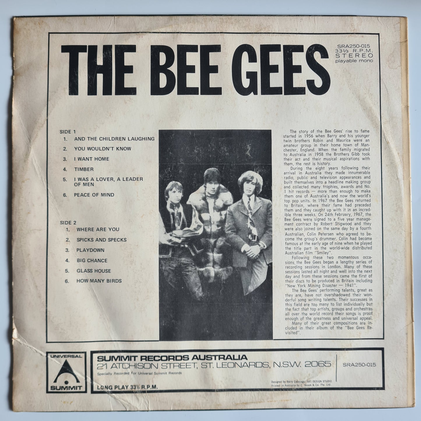 Bee Gees - Bee Gees – 1972 - Vinyl Record LP - Sound Hound Records