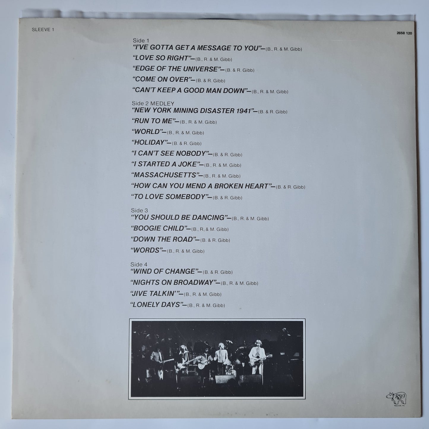 Bee Gees - Here At Last Bee Gees Live - 1977 - Vinyl Record 2LP - Sound Hound Records