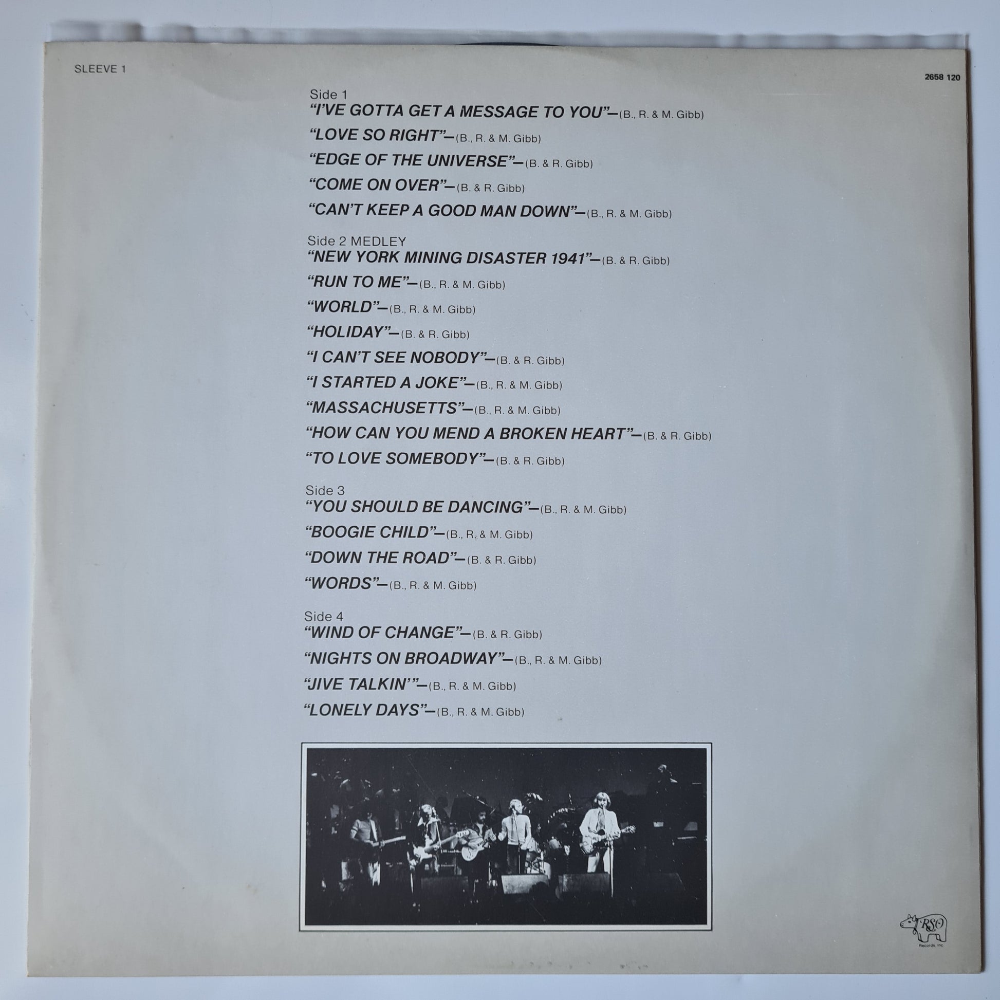 Bee Gees - Here At Last Bee Gees Live - 1977 - Vinyl Record 2LP - Sound Hound Records
