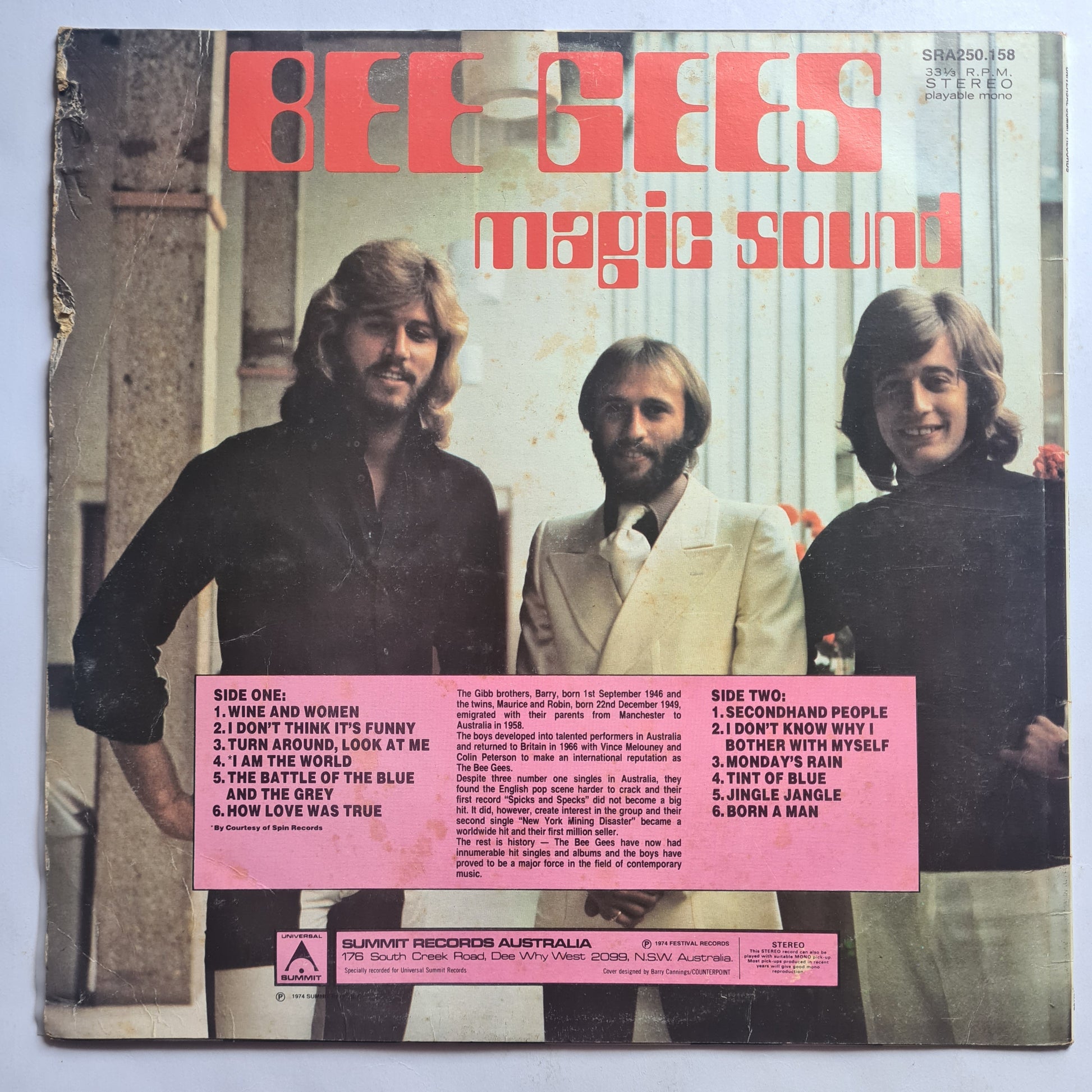 Bee Gees - Magic Sound – 1974 - Vinyl Record LP - Sound Hound Records