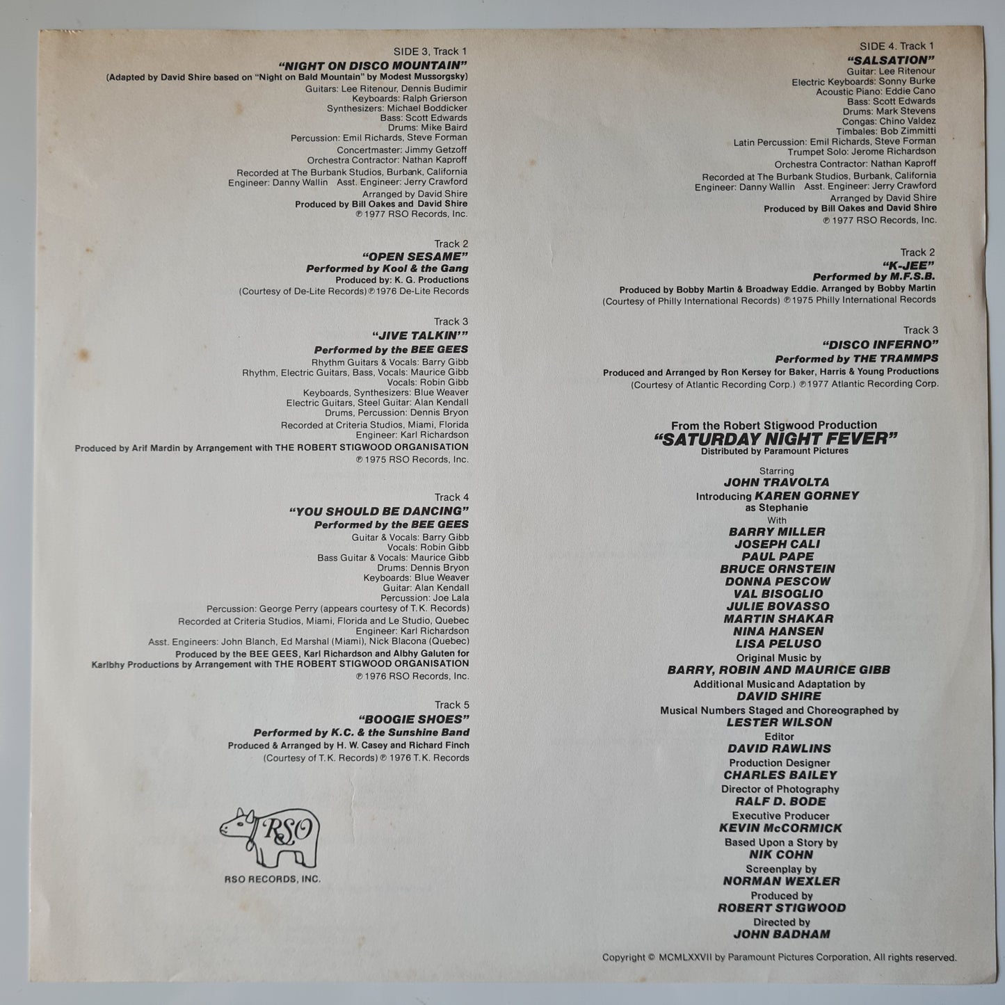 Bee Gees - Saturday Night Fever – The Original Movie Soundtrack - 1977 (Australian Pressing) - Vinyl Record 2LP - Sound Hound Records