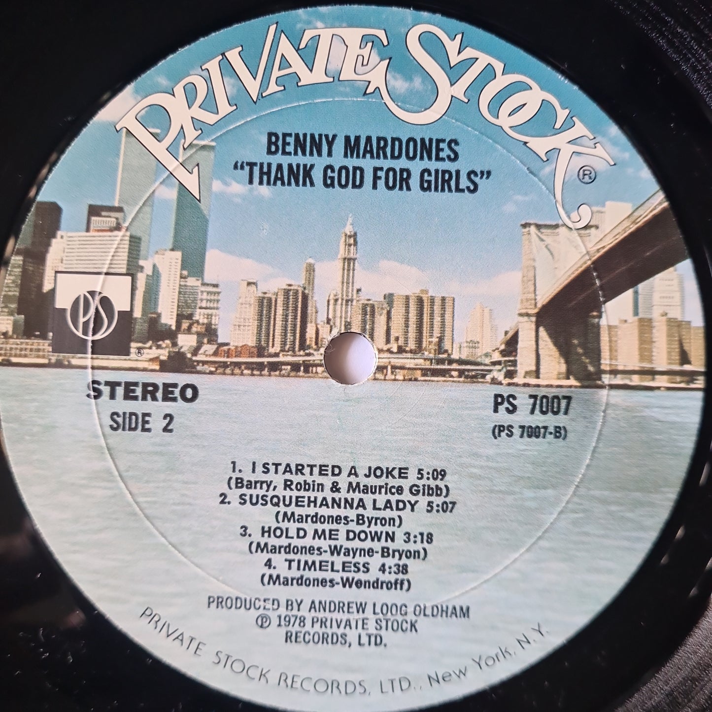 Benny Mardones – Thank God For Girls - 1978 - Vinyl Record LP - Sound Hound Records
