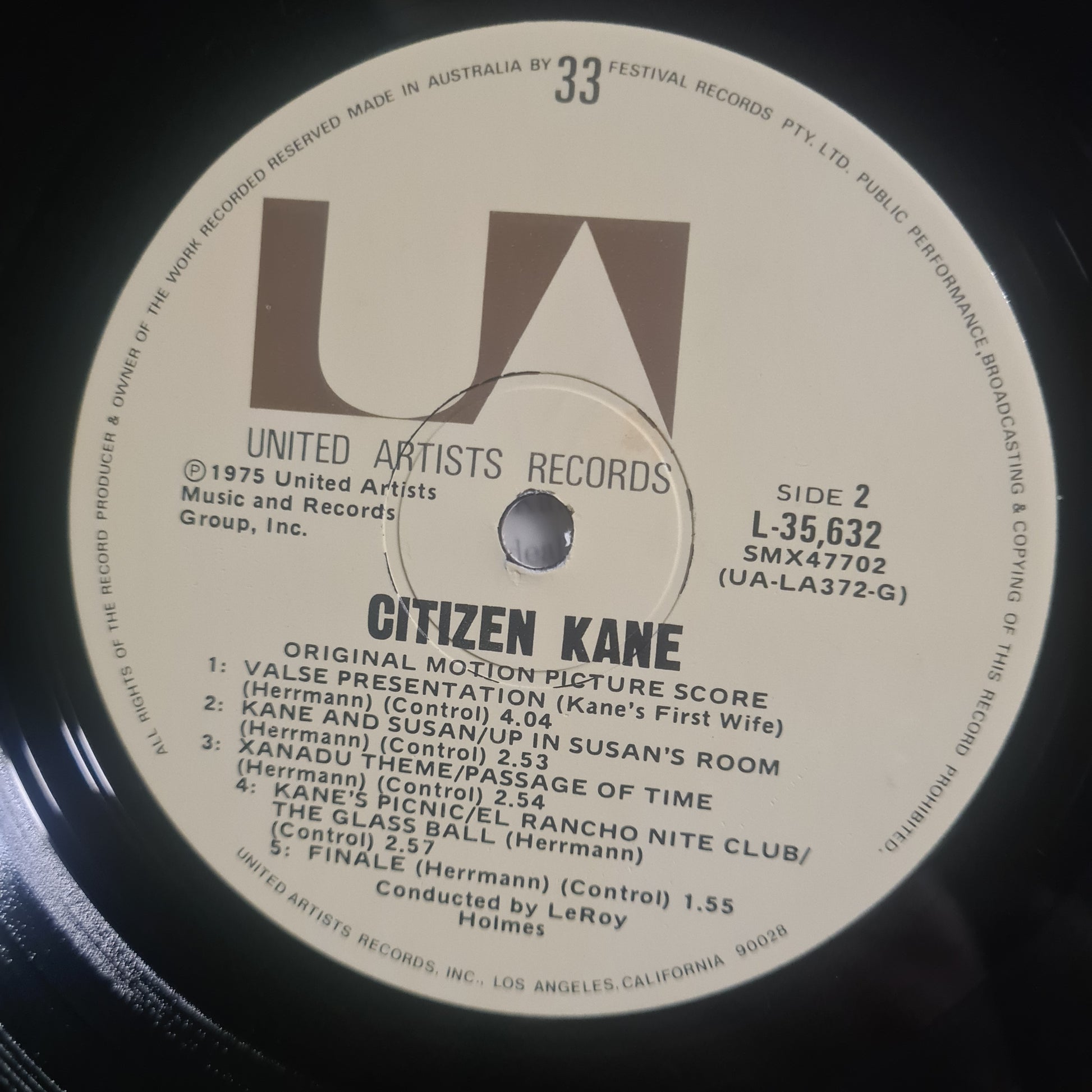 Bernard Harrmann – Citizen Kane (The Original Motion Picture Score Soundtrack)- 1975 - Vinyl Record LP - Sound Hound Records