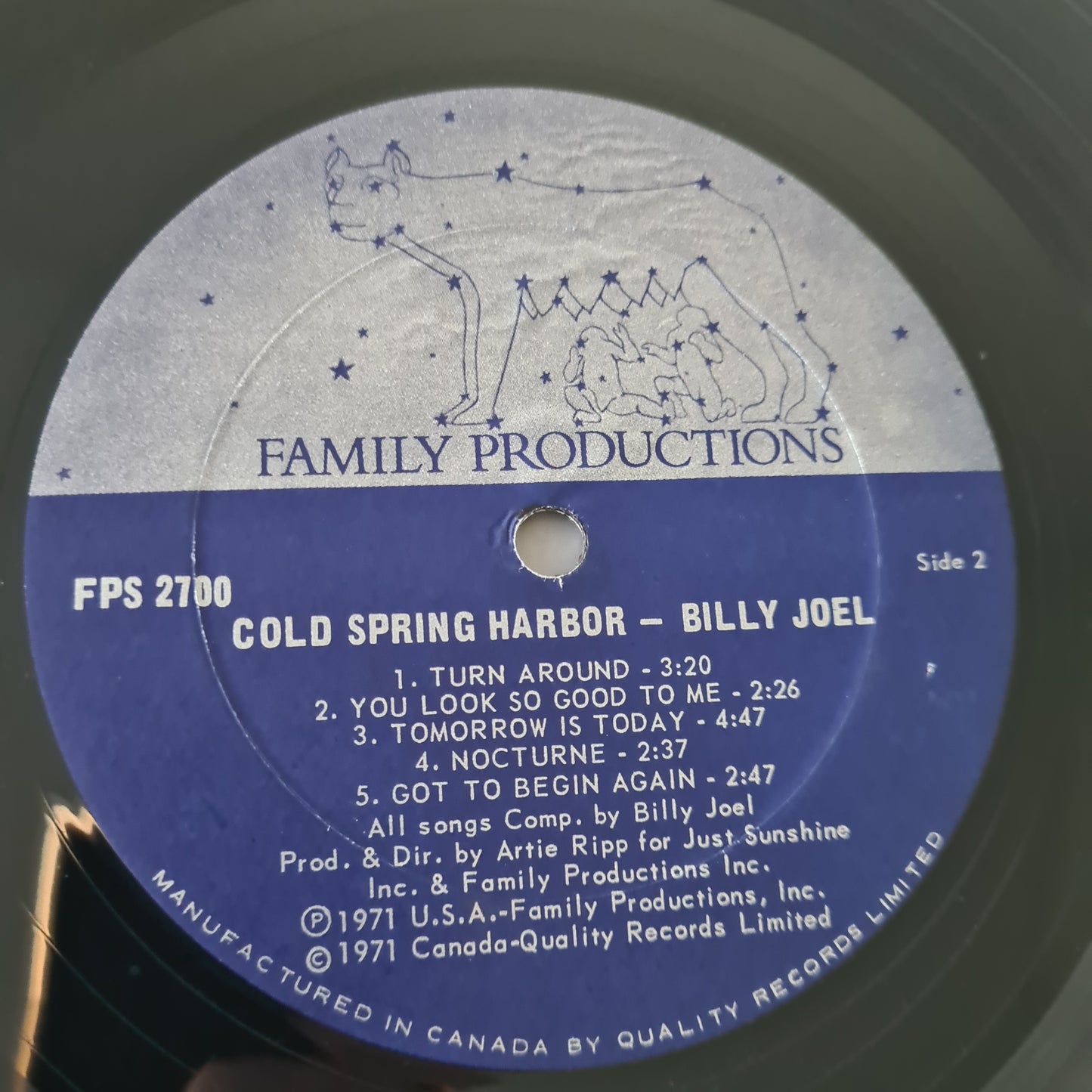 Billy Joel – Cold Spring Harbor (Debut Album) - 1971 (Canadian Pressing) - Vinyl Record LP - Sound Hound Records