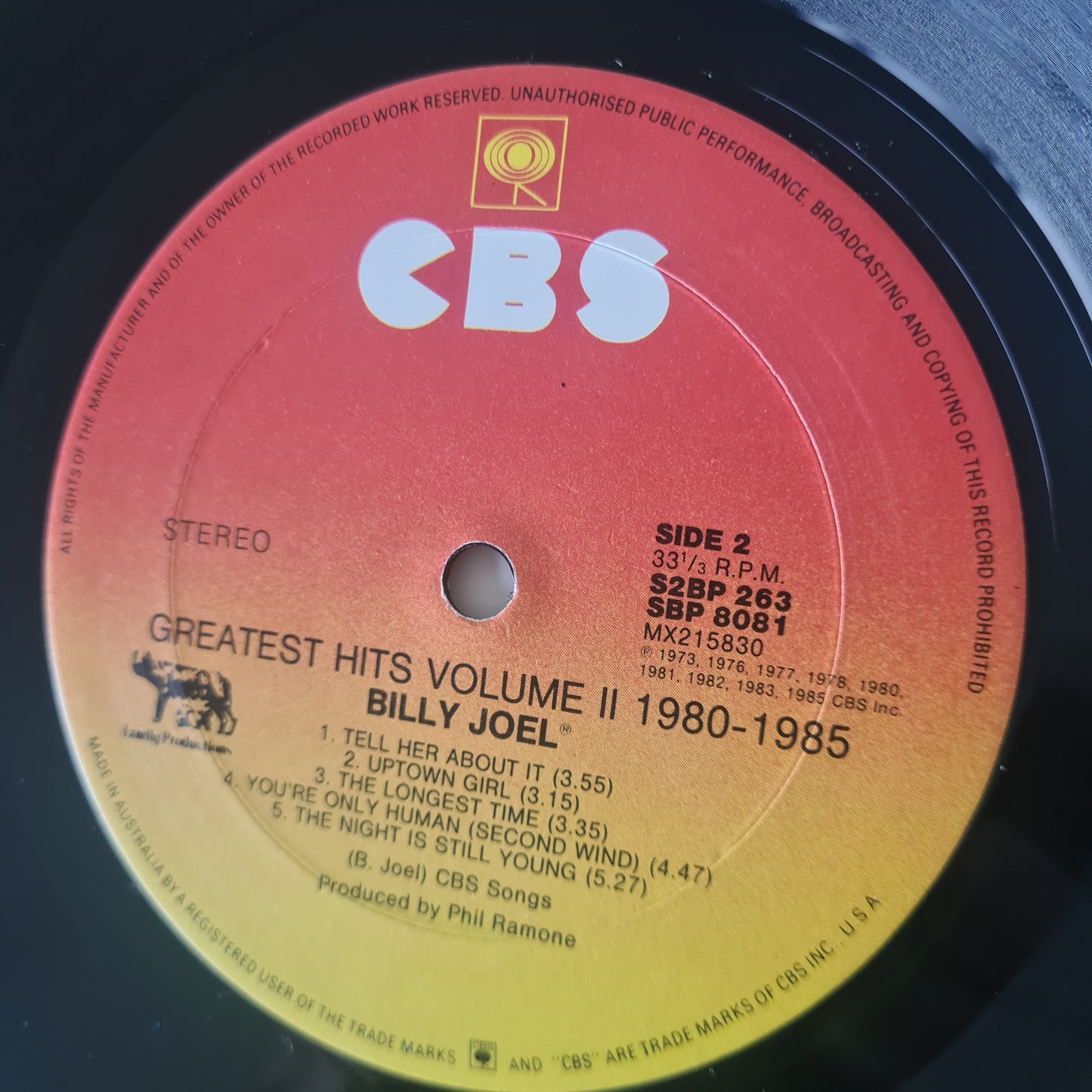 Billy Joel – Greatest Hits Volume 1 & 2 - 1985 (Gatefold) - Vinyl Record 2LP - Sound Hound Records