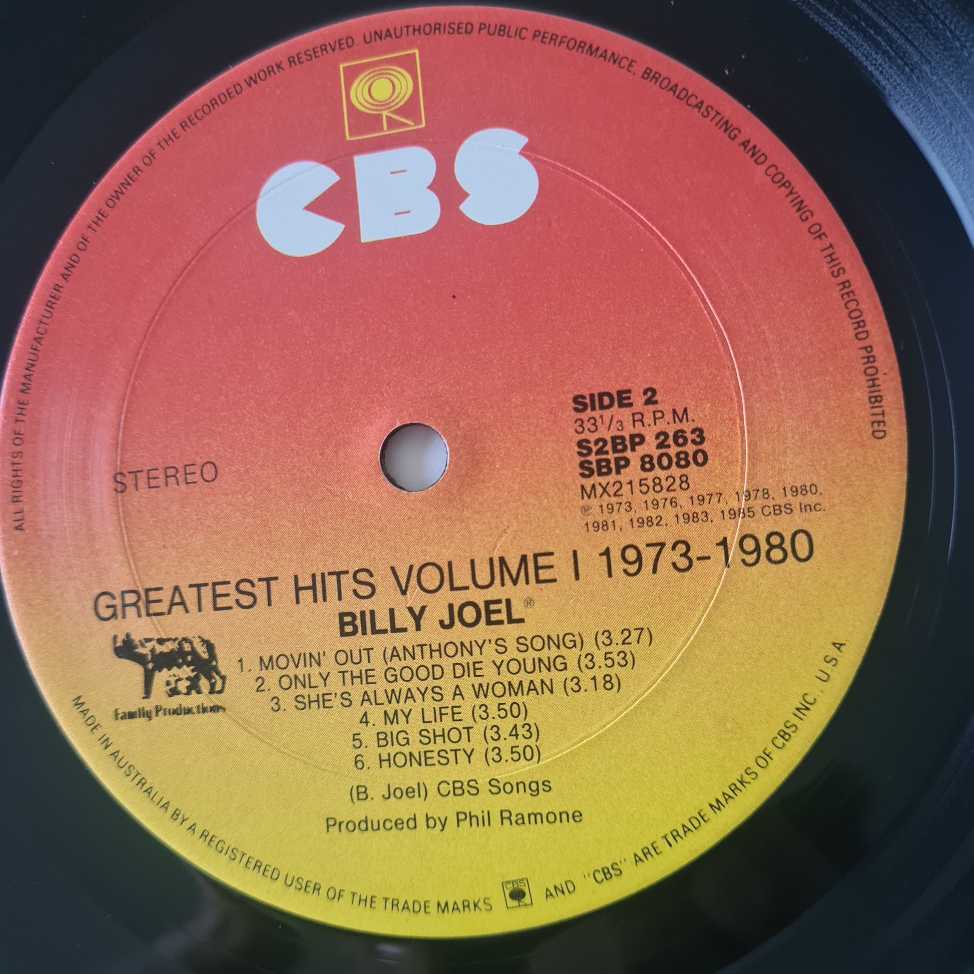 Billy Joel – Greatest Hits Volume 1 & 2 - 1985 (Gatefold) - Vinyl Record 2LP - Sound Hound Records