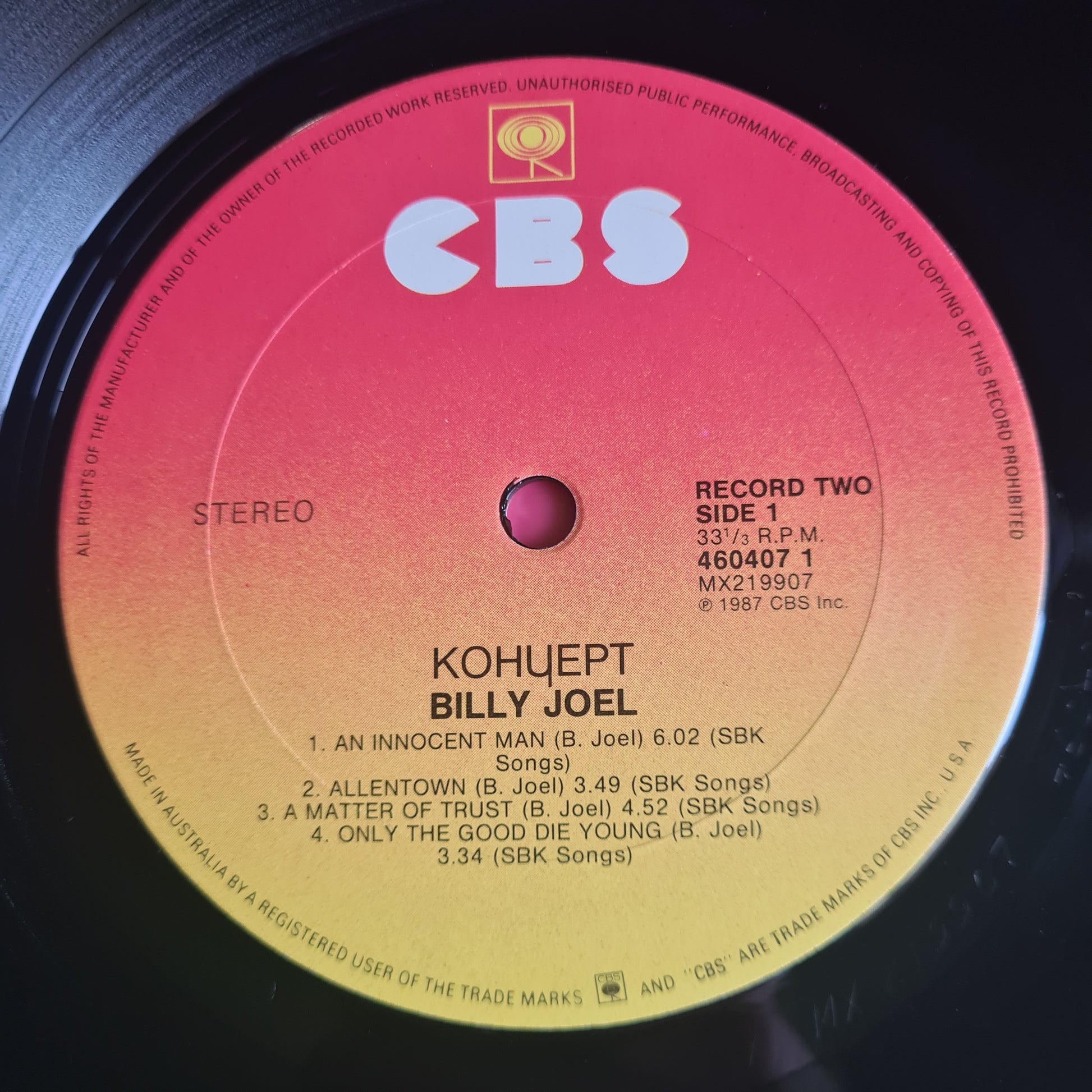 Billy Joel – Концерт (Live Album) - 1987 (Gatefold 2LP) Vinyl Record (near mint) - Sound Hound Records