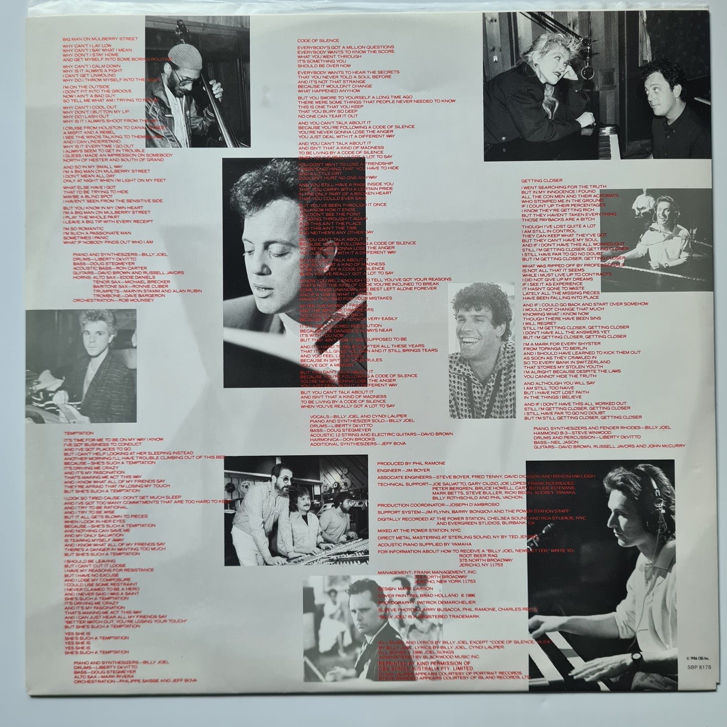 Billy Joel – The Bridge - 1986 - Vinyl Record LP - Sound Hound Records