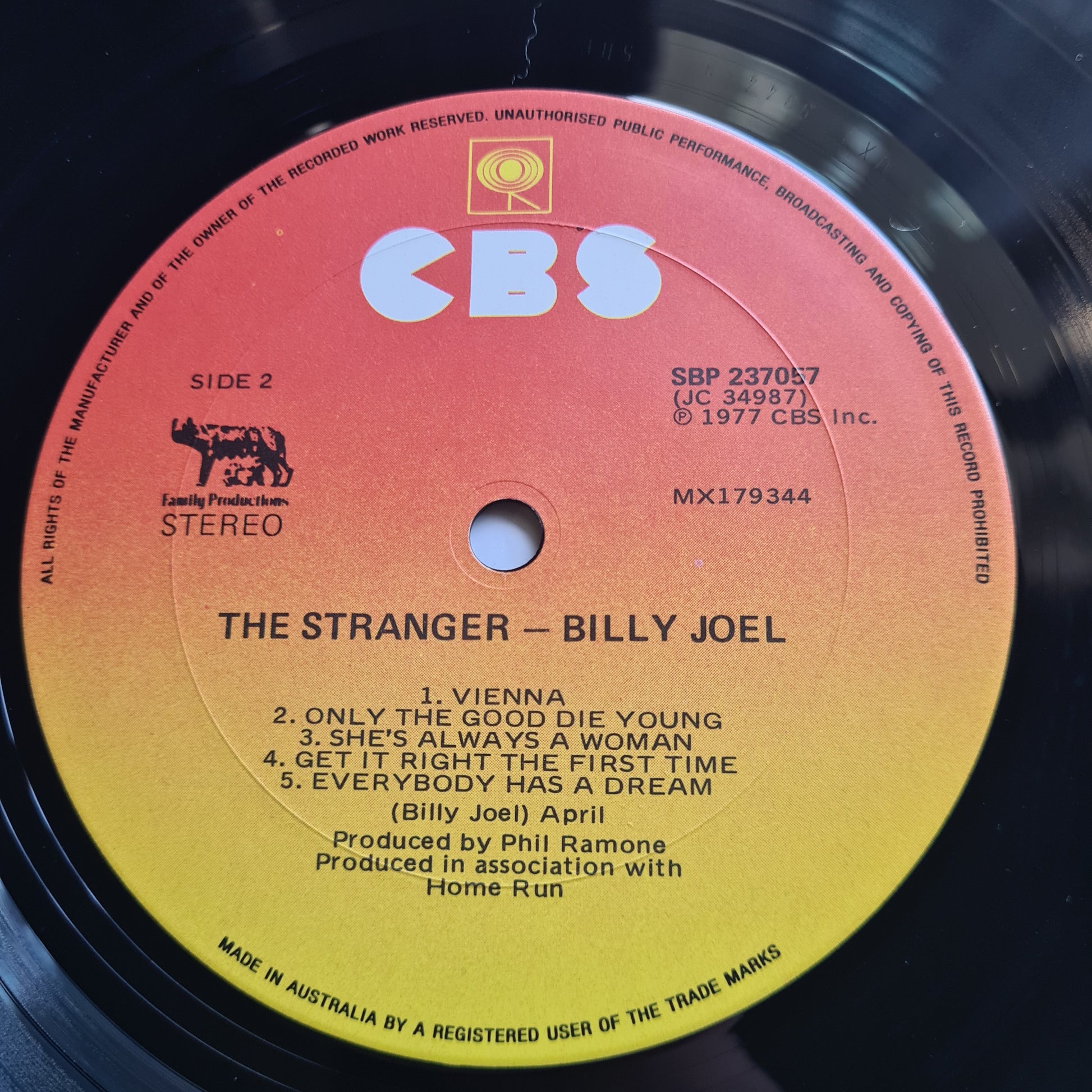 Billy Joel – The Stranger - 1977 - Vinyl Record LP - Sound Hound Records