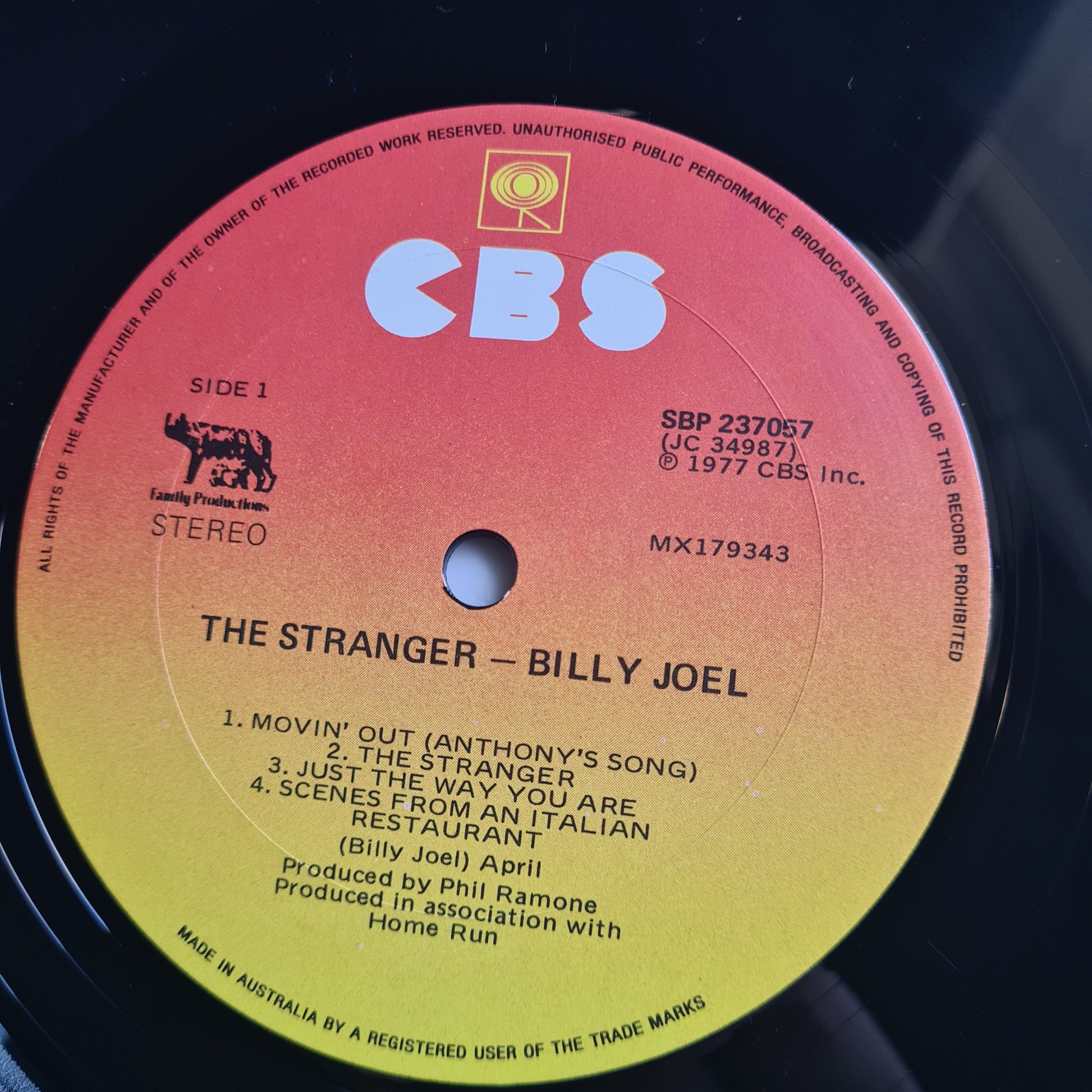 Billy Joel – The Stranger - 1977 - Vinyl Record LP - Sound Hound Records