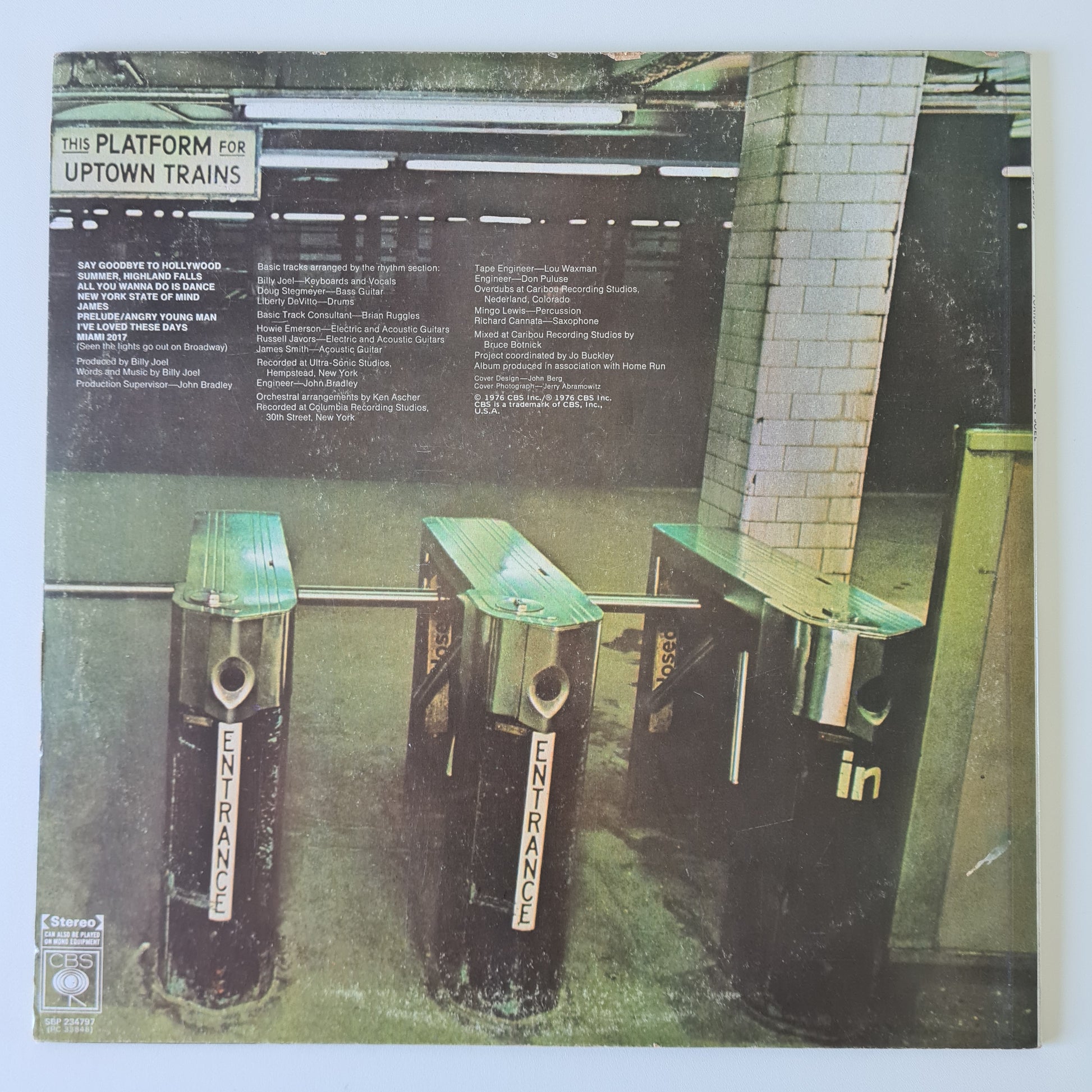 Billy Joel – Turnstiles - 1976 - Vinyl Record LP (near mint) - Sound Hound Records
