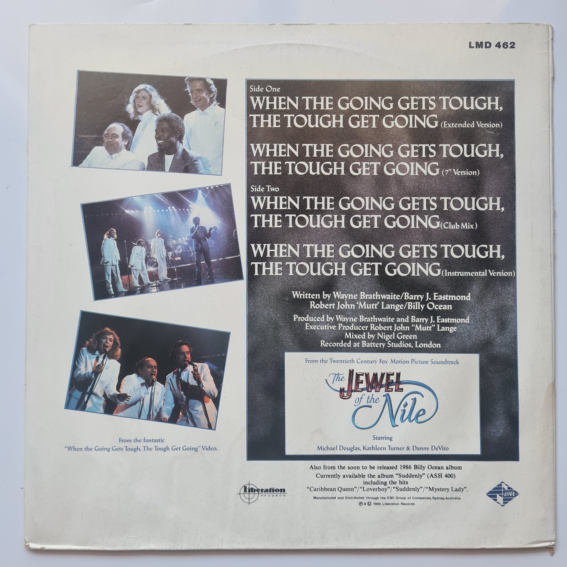 Billy Ocean – When The Going Gets Tough, The Tough Get Going - 1985 - Vinyl Record 12" Maxi Single - Sound Hound Records