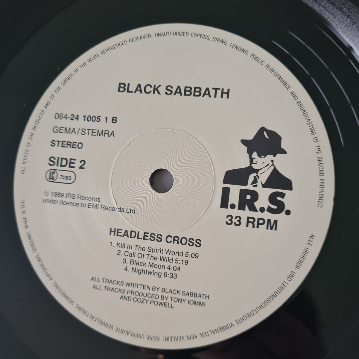 Black Sabbath – Headless Cross - 1989 (European Pressing) - Vinyl Record LP *RARE* - Sound Hound Records