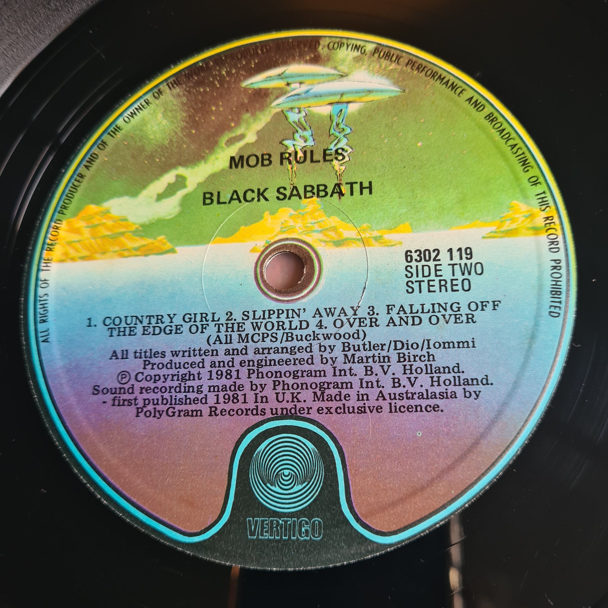 Black Sabbath – Mob Rules - 1981 - Vinyl Record LP - Sound Hound Records