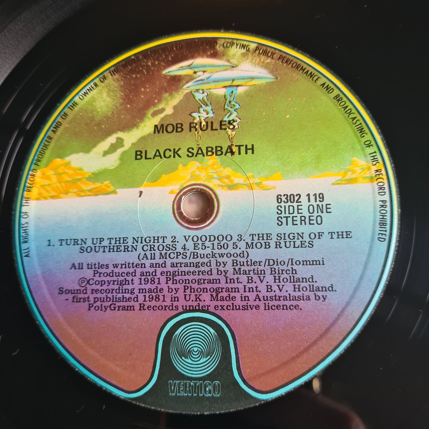 Black Sabbath – Mob Rules - 1981 - Vinyl Record LP - Sound Hound Records