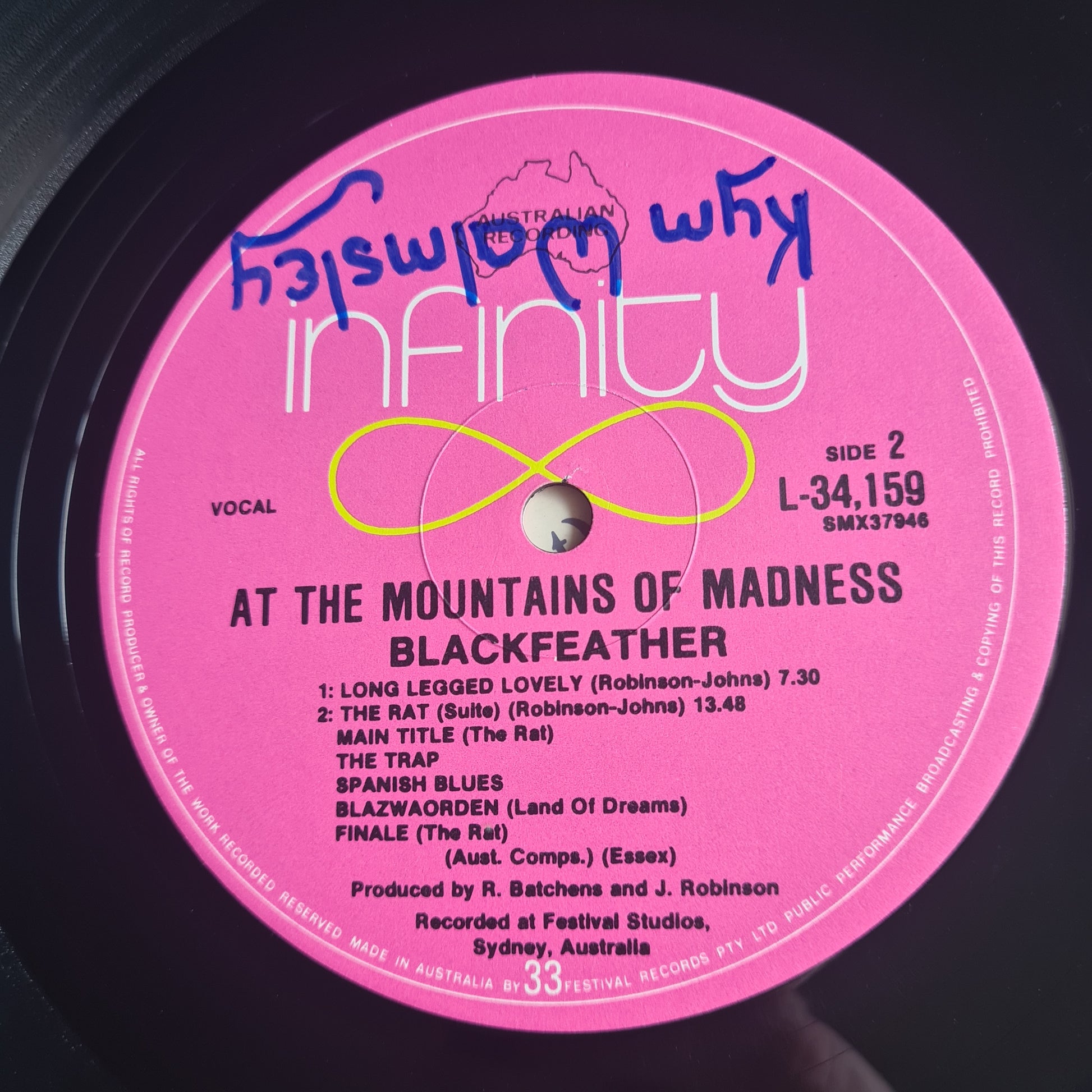 Blackfeather – At The Mountains Of Madness - 1971 (3rd Australian map pressing) - Vinyl Record LP *RARE* - Sound Hound Records