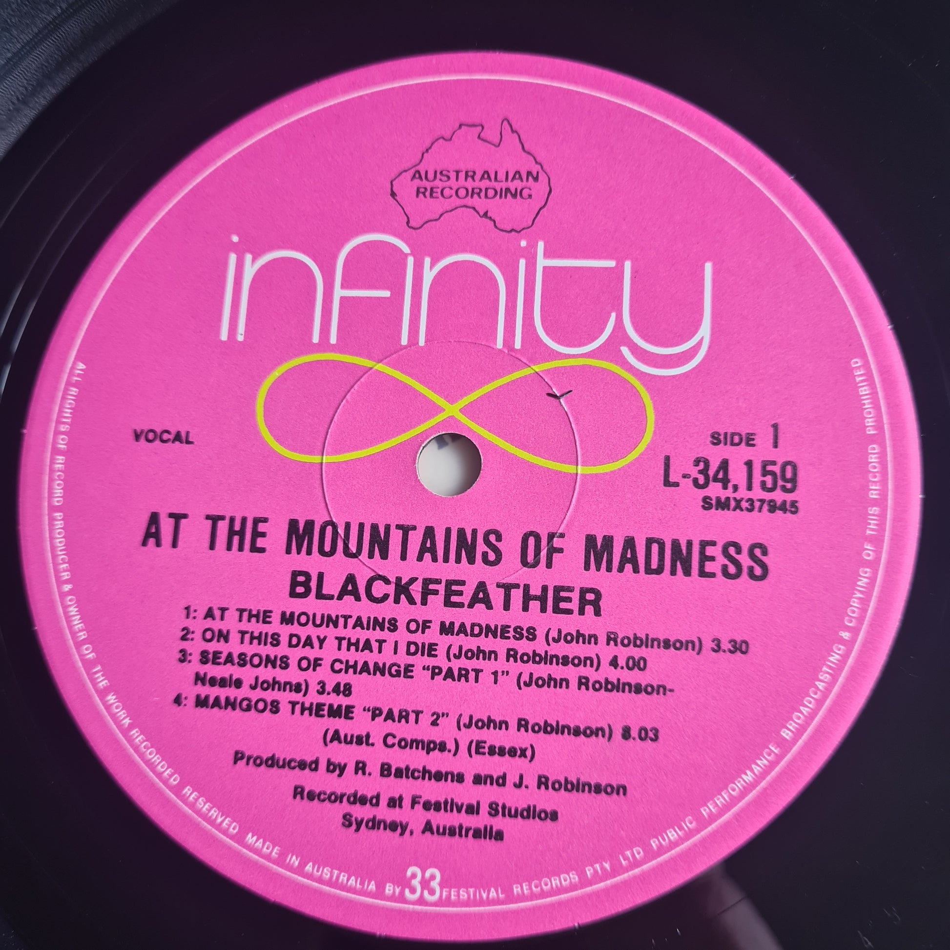 Blackfeather – At The Mountains Of Madness - 1971 (3rd Australian map pressing) - Vinyl Record LP *RARE* - Sound Hound Records