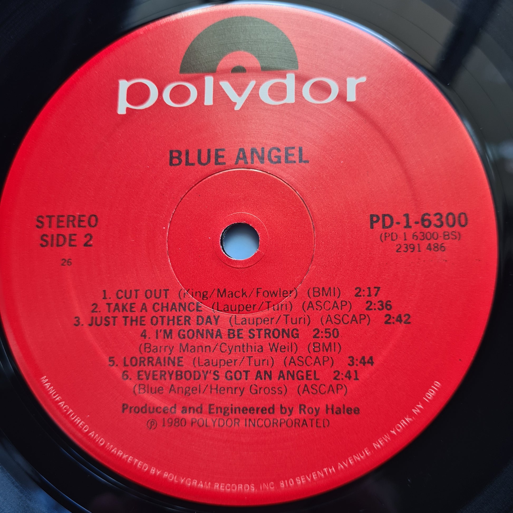 Blue Angel (Cyndi Lauper) – Blue Angel - 1980 - Vinyl Record LP - Sound Hound Records