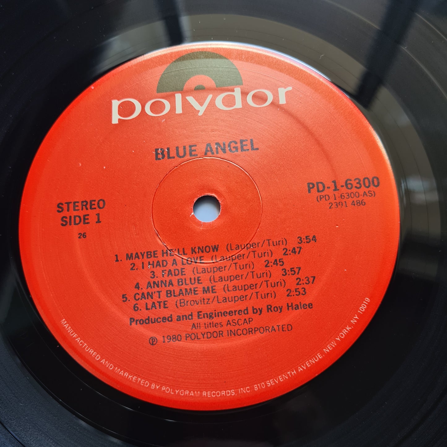 Blue Angel (Cyndi Lauper) – Blue Angel - 1980 - Vinyl Record LP - Sound Hound Records