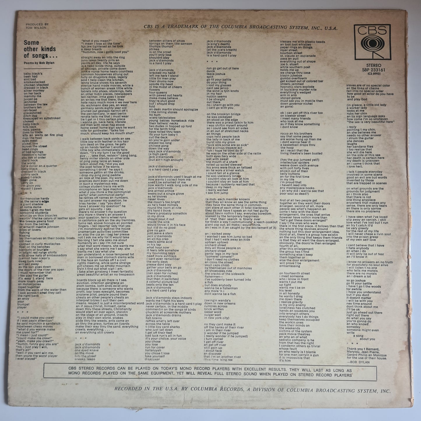 Bob Dylan – Another Side Of Bob Dylan- 1964 (late 70's Australian Pressing) - Vinyl Record LP - Sound Hound Records