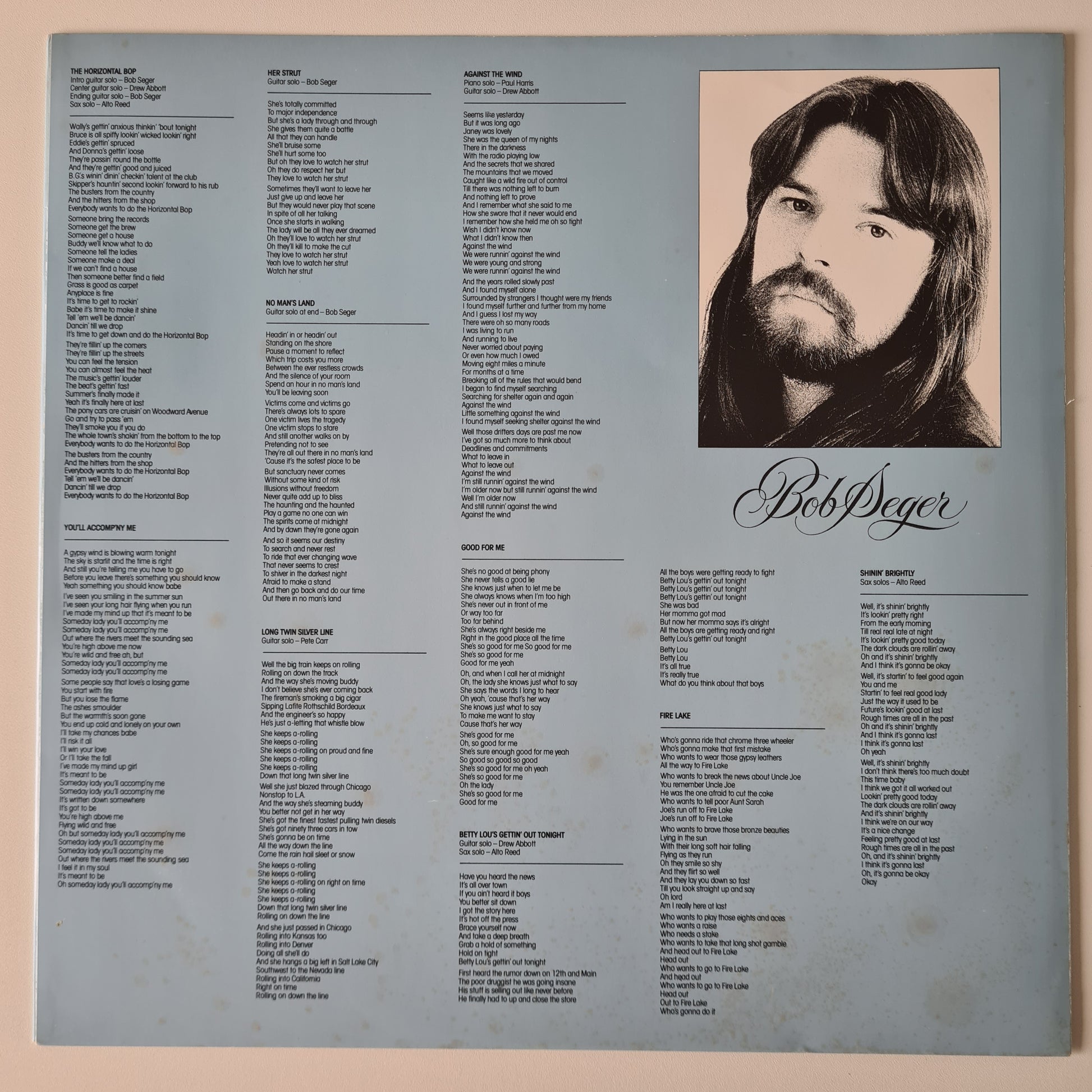 Bob Seger & The Silver Bullet Band – Against The Wind - 1980 - Vinyl Record LP (near mint) - Sound Hound Records