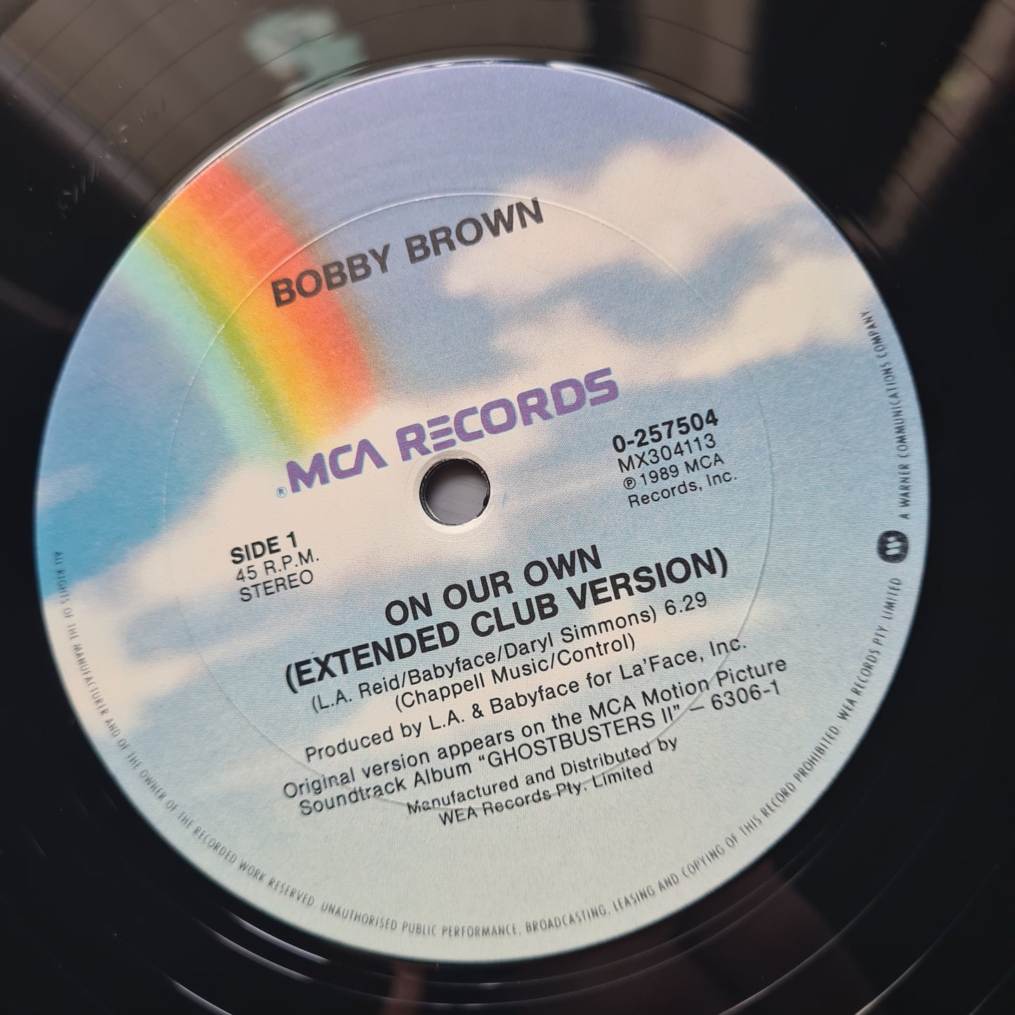 Bobby Brown - On Our Own: Extended Mix (From: Ghostbusters II Original Soundtrack) - 1989 - Vinyl Record 12" Maxi Single - Sound Hound Records