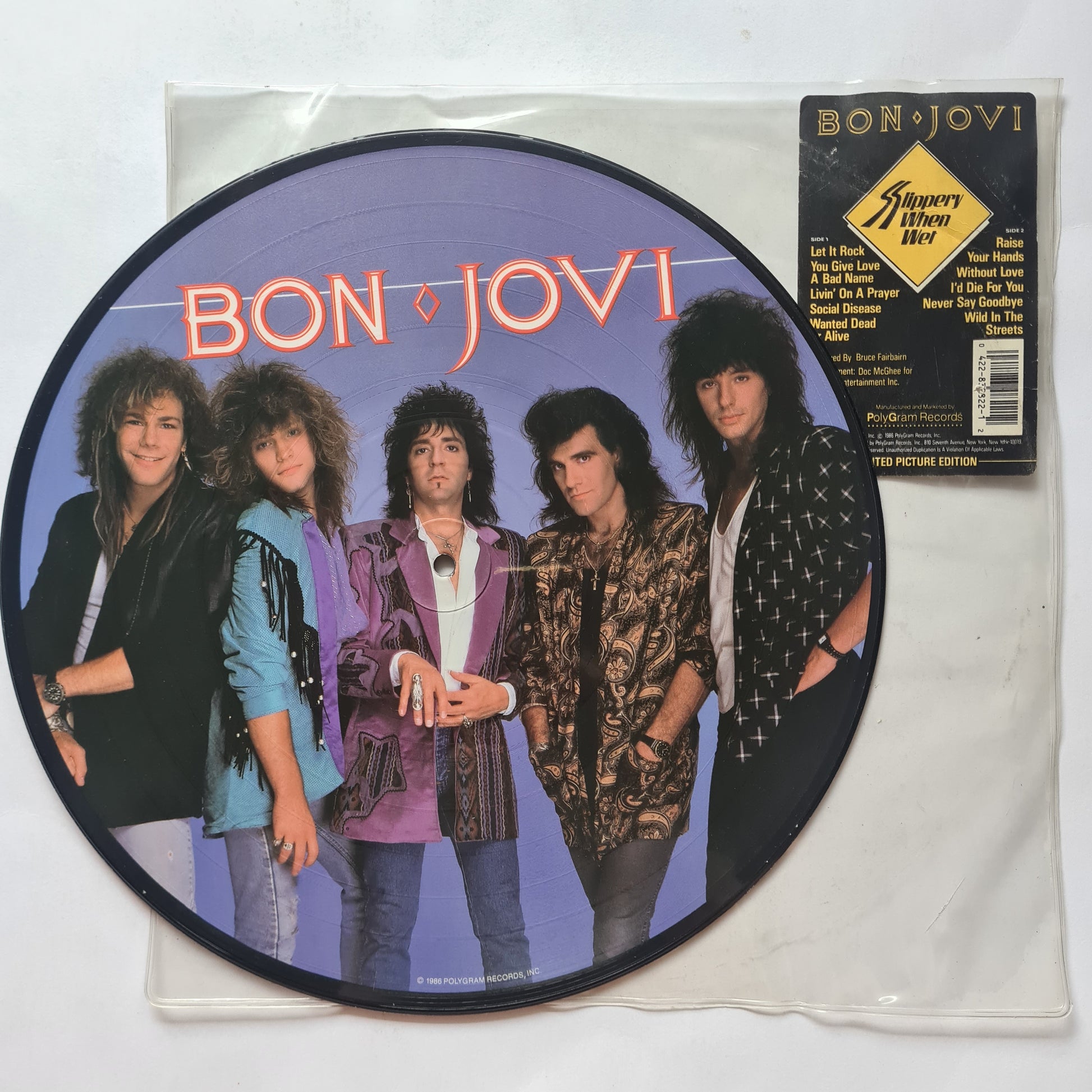 Bon Jovi – Slippery When Wet (Limited Edition Picture Disc) - 1986 - Vinyl Record LP - Sound Hound Records