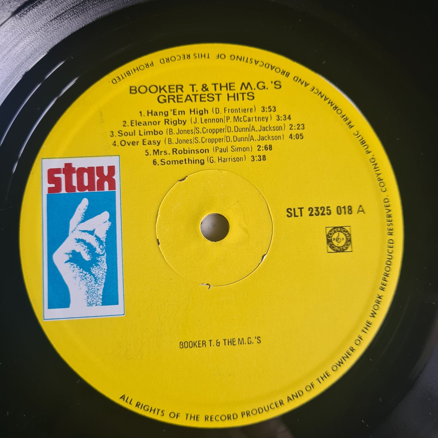Booker T & The MG's  – Greatest Hits - 1970 (Singapore reissue Pressing) - Vinyl Record LP (near mint) - Sound Hound Records