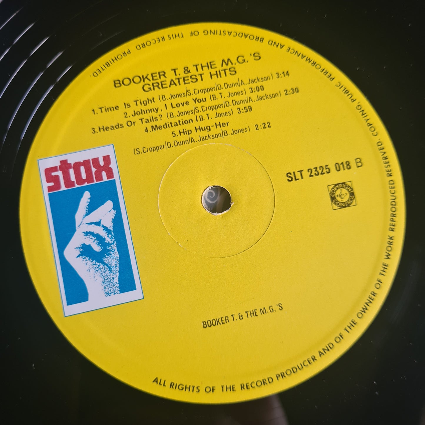 Booker T & The MG's  – Greatest Hits - 1970 (Singapore reissue Pressing) - Vinyl Record LP (near mint) - Sound Hound Records