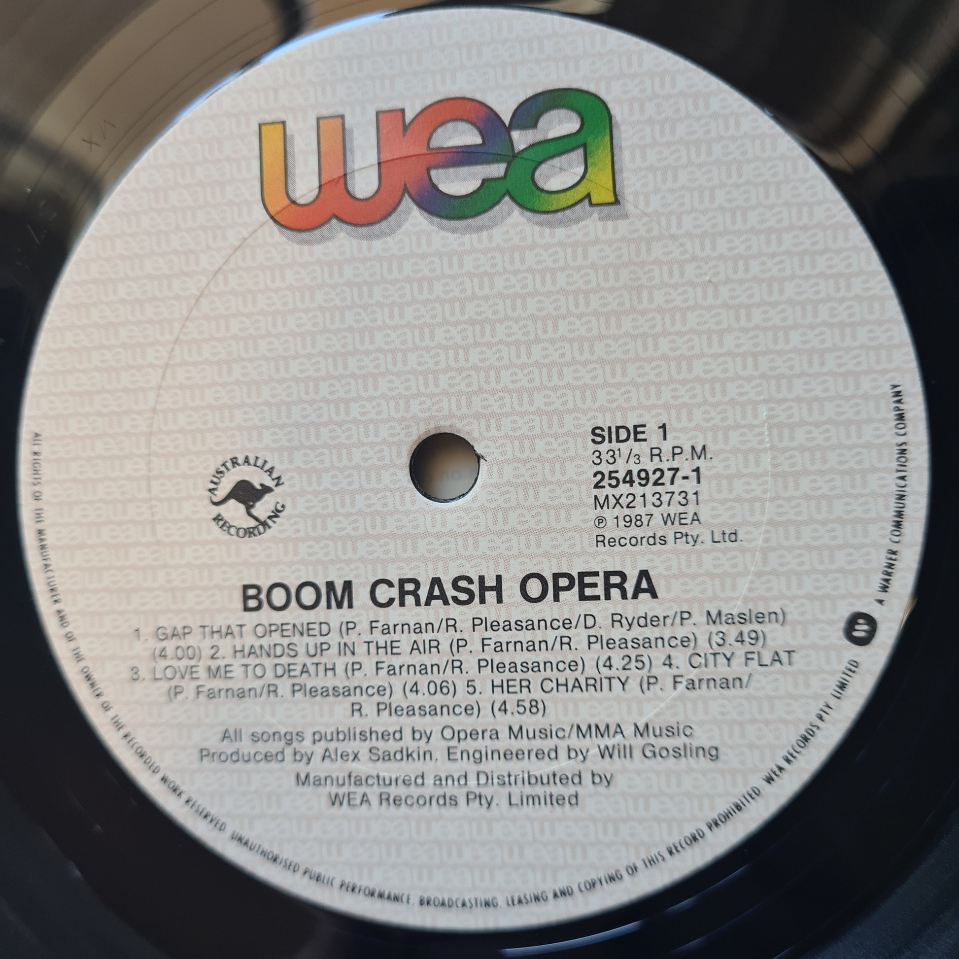 Boom Crash Opera – Boom Crash Opera (SIGNED BY DALE RYDER) - 1987 - Vinyl Record LP - Sound Hound Records