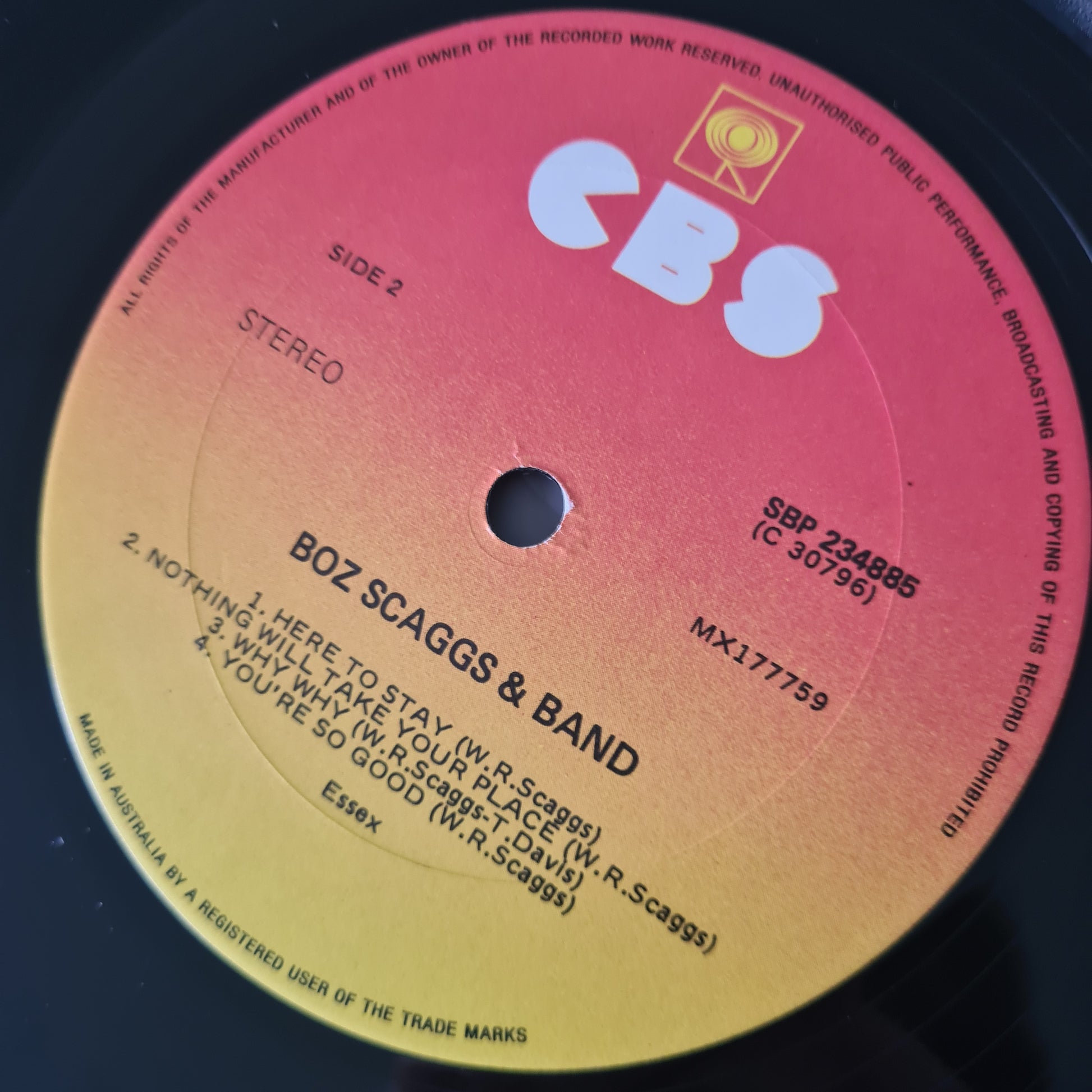 Boz Scaggs & Band – Boz Scaggs & Band- 1971 - Vinyl Record LP - Sound Hound Records