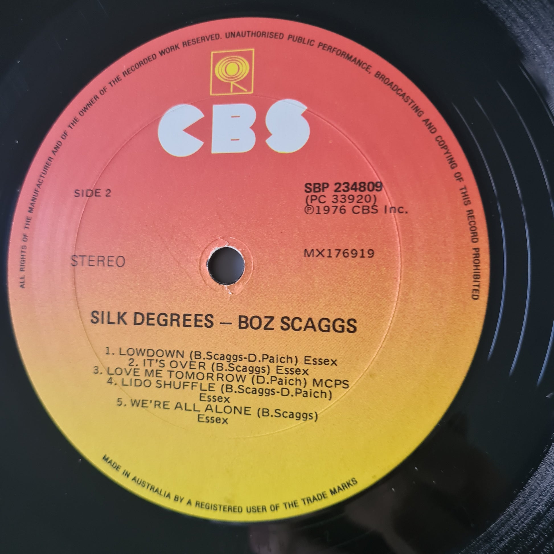 Boz Scaggs – Silk Degrees - 1976 - Vinyl Record LP - Sound Hound Records
