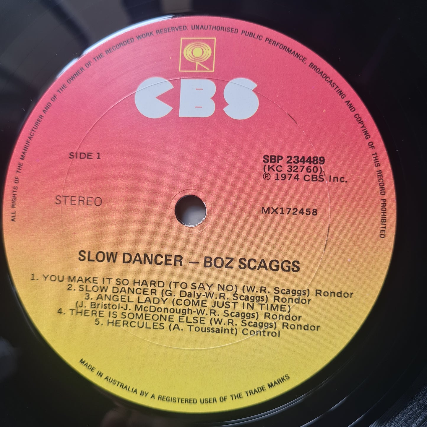 Boz Scaggs – Slow Dancer - 1974 (1977 Australian Pressing) - Vinyl Record LP - Sound Hound Records