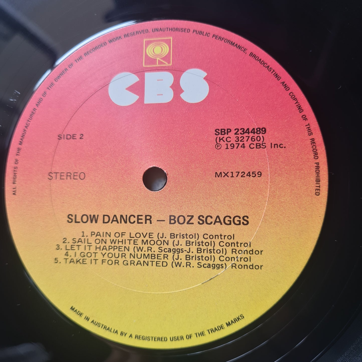 Boz Scaggs – Slow Dancer - 1974 (1977 Australian Pressing) - Vinyl Record LP - Sound Hound Records