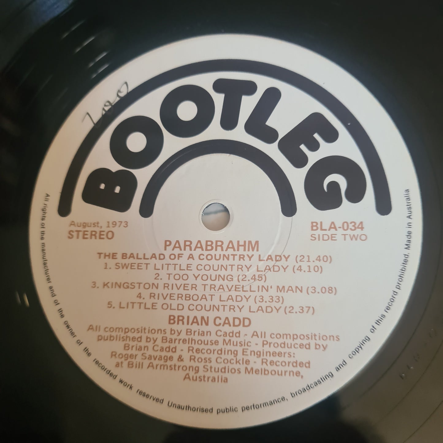 Brian Cadd – Parabrahm - 1973 - Vinyl Record LP (SIGNED by Brian Cadd) - Sound Hound Records