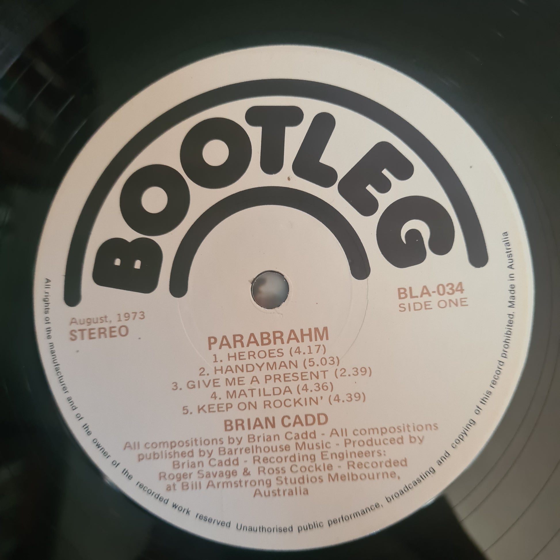 Brian Cadd – Parabrahm - 1973 - Vinyl Record LP (SIGNED by Brian Cadd) - Sound Hound Records